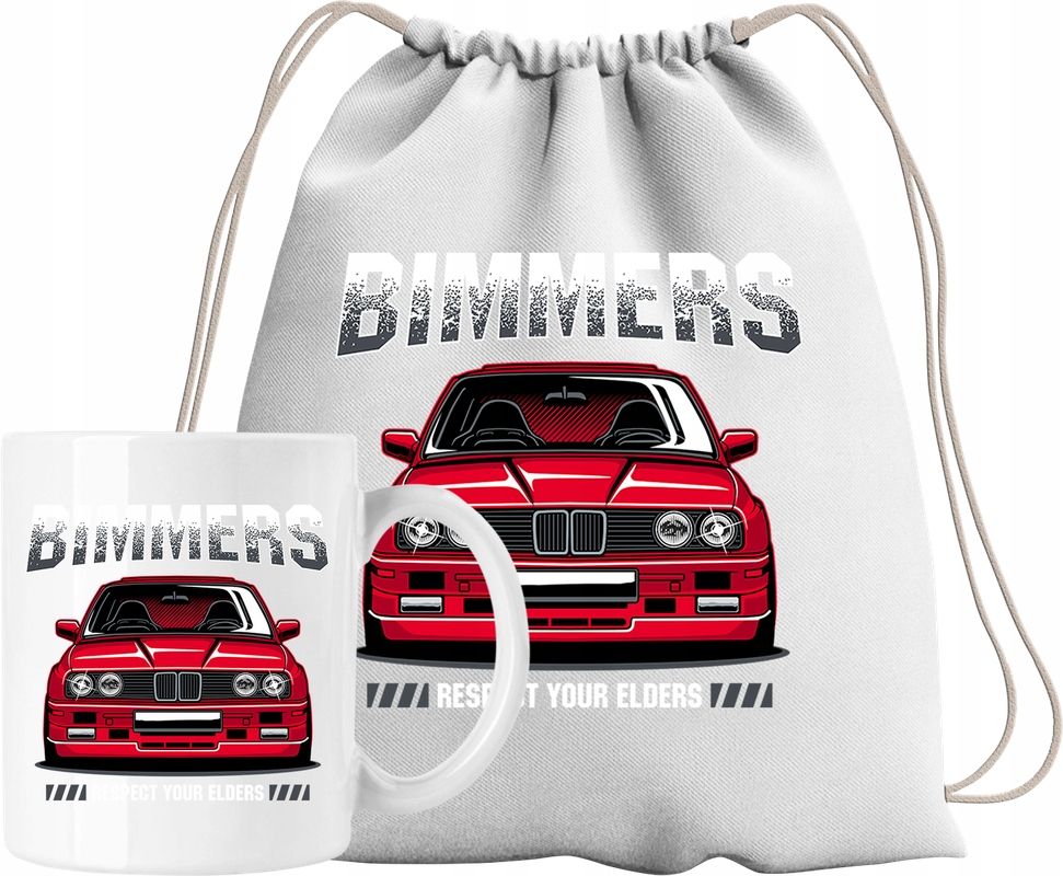  Garnitur tasse sporttasche e36 auto drift motorrad motoryzacja schwarz rucksack