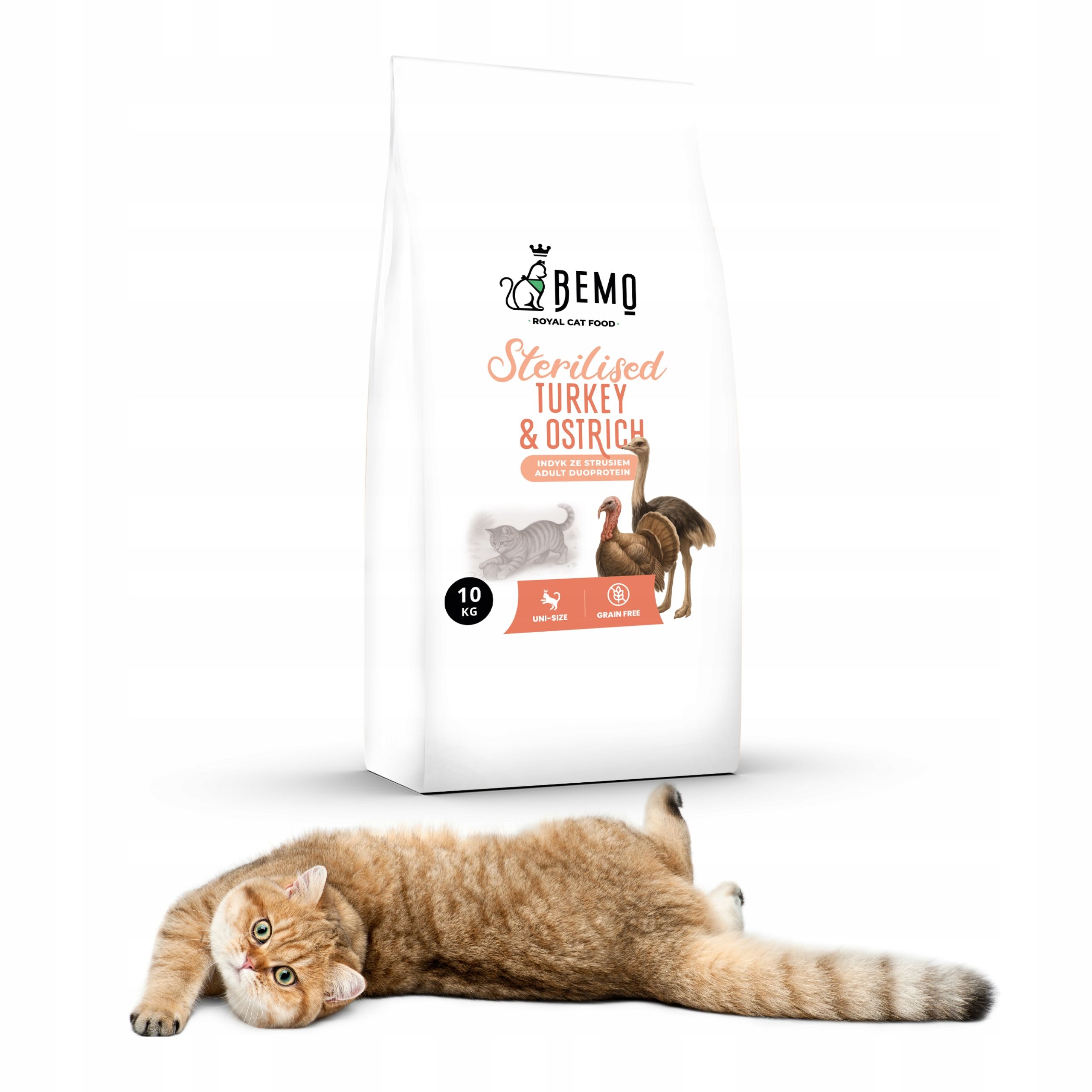  Dry food for the cat sterylizowanego bemo cat 2,5 kg turkey strus natural