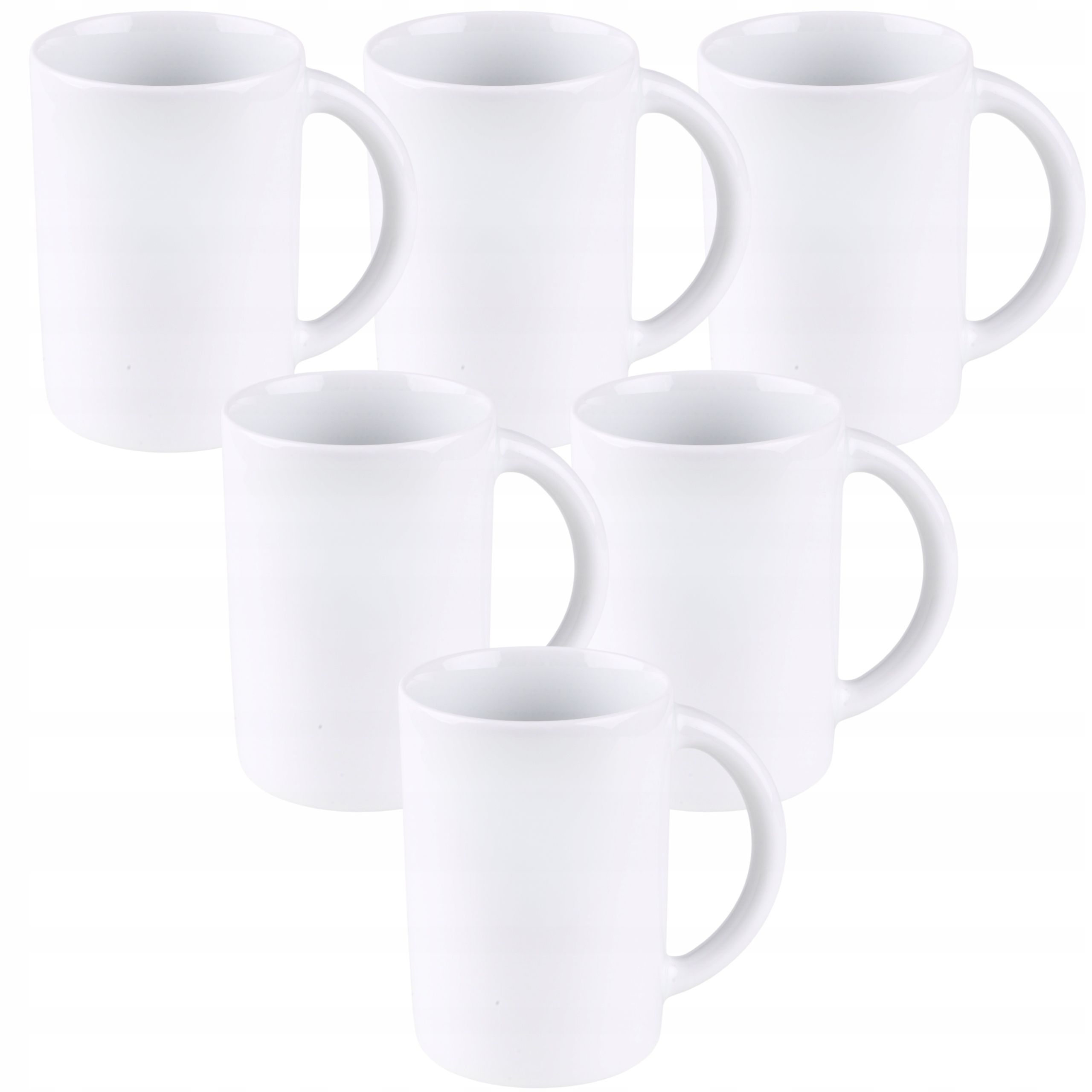  Soubor 6 ks poháry baltské moře 6x pohár bialy sklo porcelán 350ml duzy 6