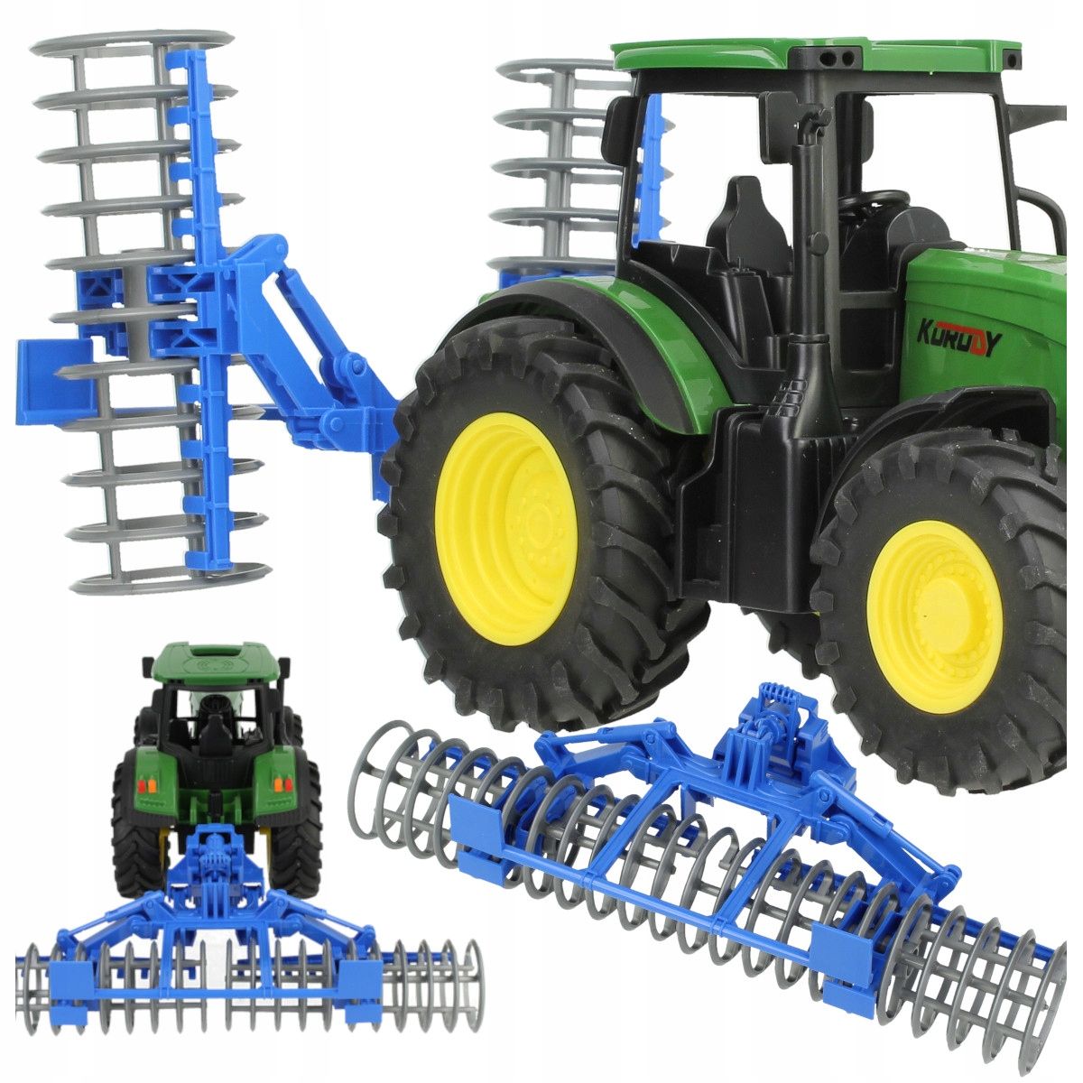  Traktor s otáčením ciagnik zemědělský stroj pohyblivé části obří pneumatiky