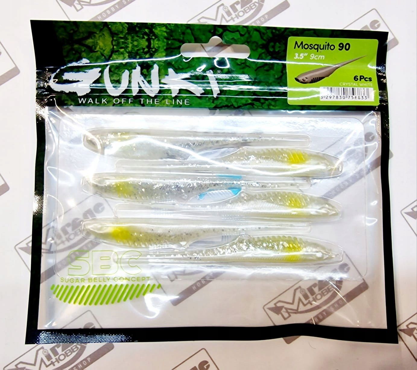  Norīt gunki kiddy 4"(10cm) - salt & pepper (op. 5 gab.) [52683]