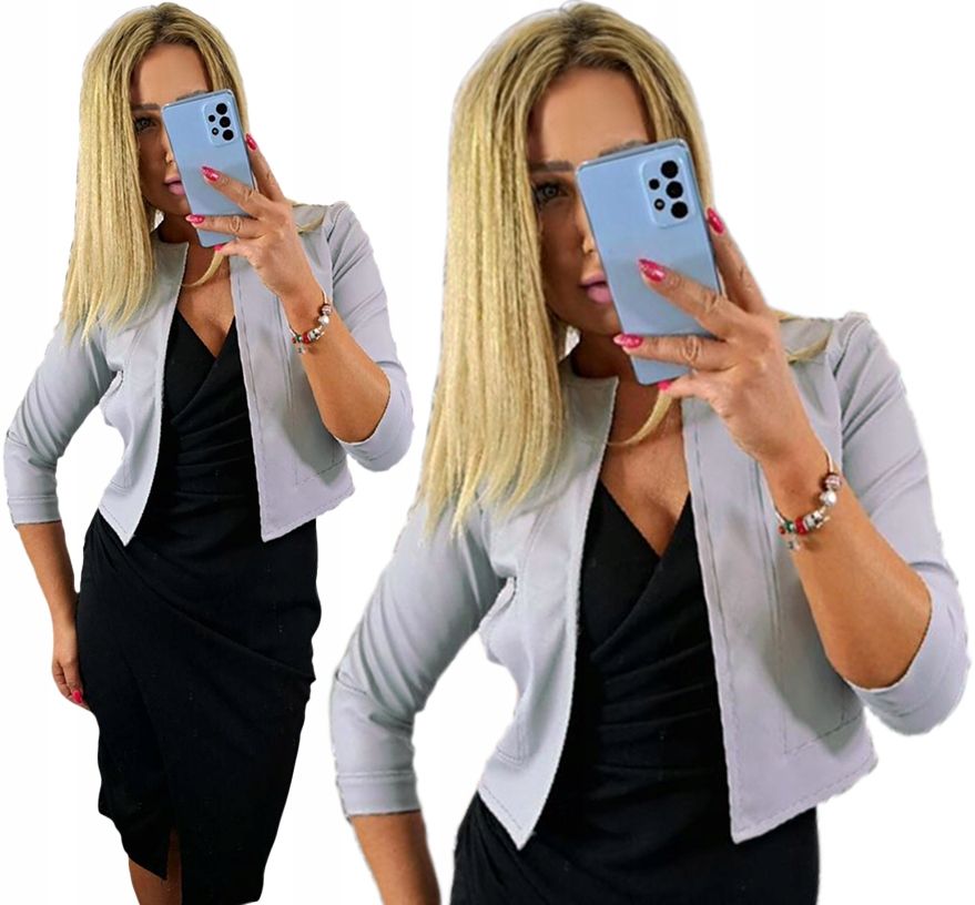  Bolero eko koža sako elegantný klasický ružový hodiť 50