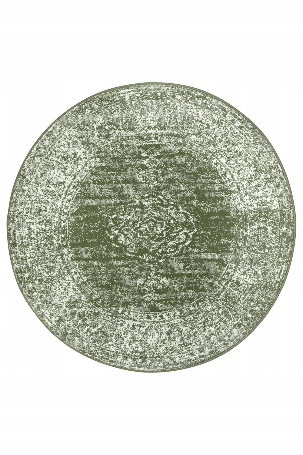  Round carpet for the living room 140cm , soft italian ,green creamy pattern mandala