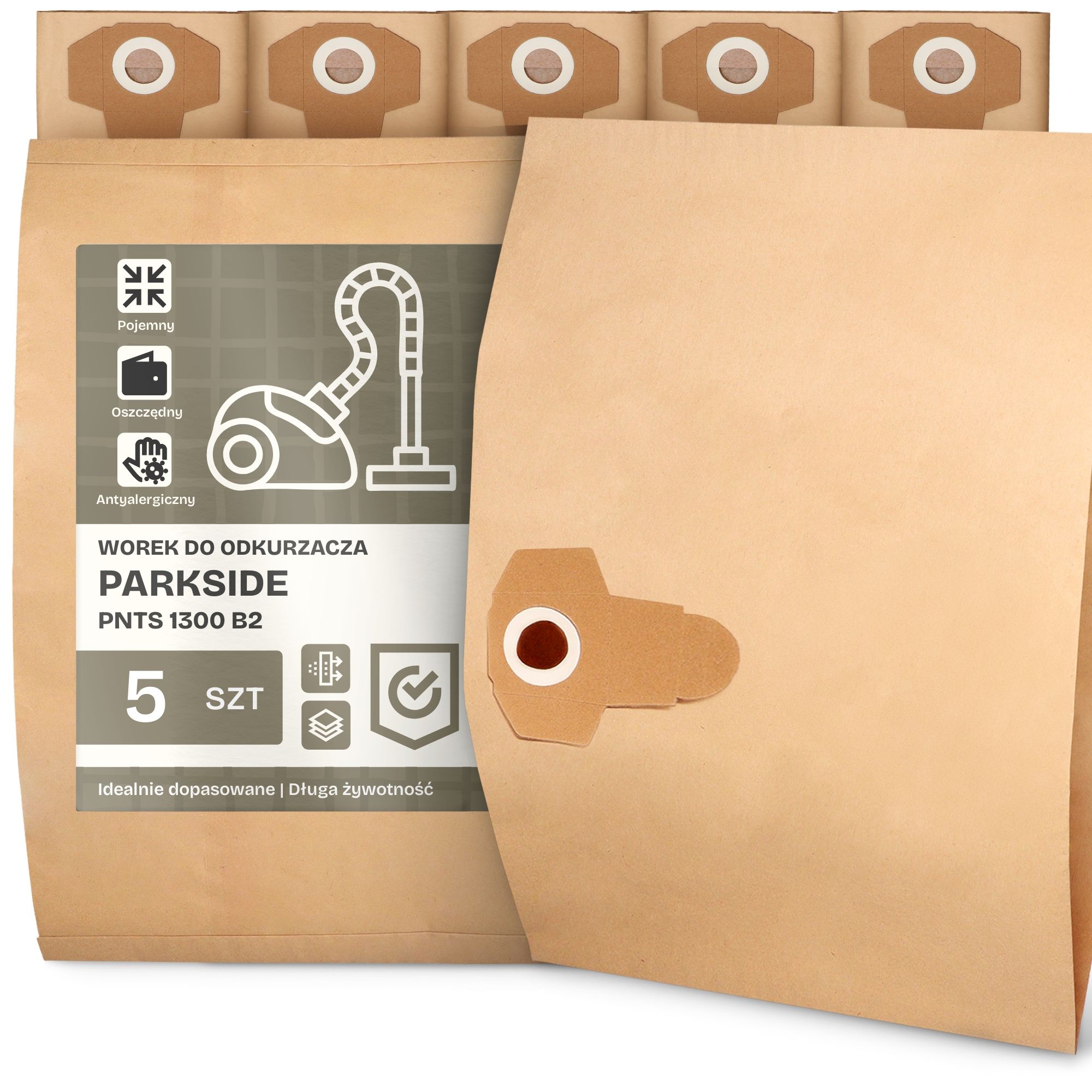  2x bag for a vacuum cleaner parkside pnts 1300 b2 paper big bag bags 2a
