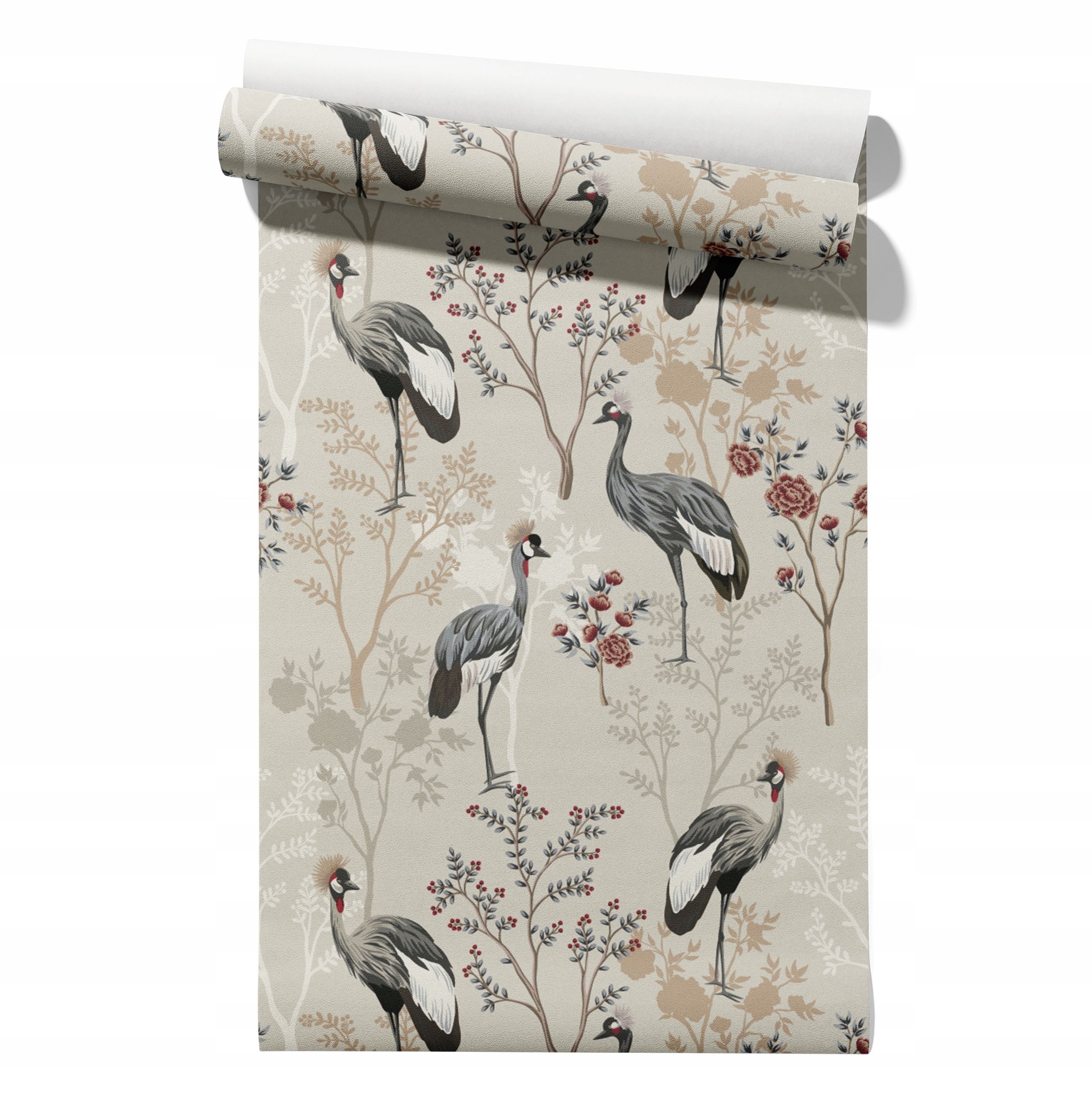  Wallpaper non-woven fabric pastel cherries wallpaper in a roll 50cm x 6,1mb