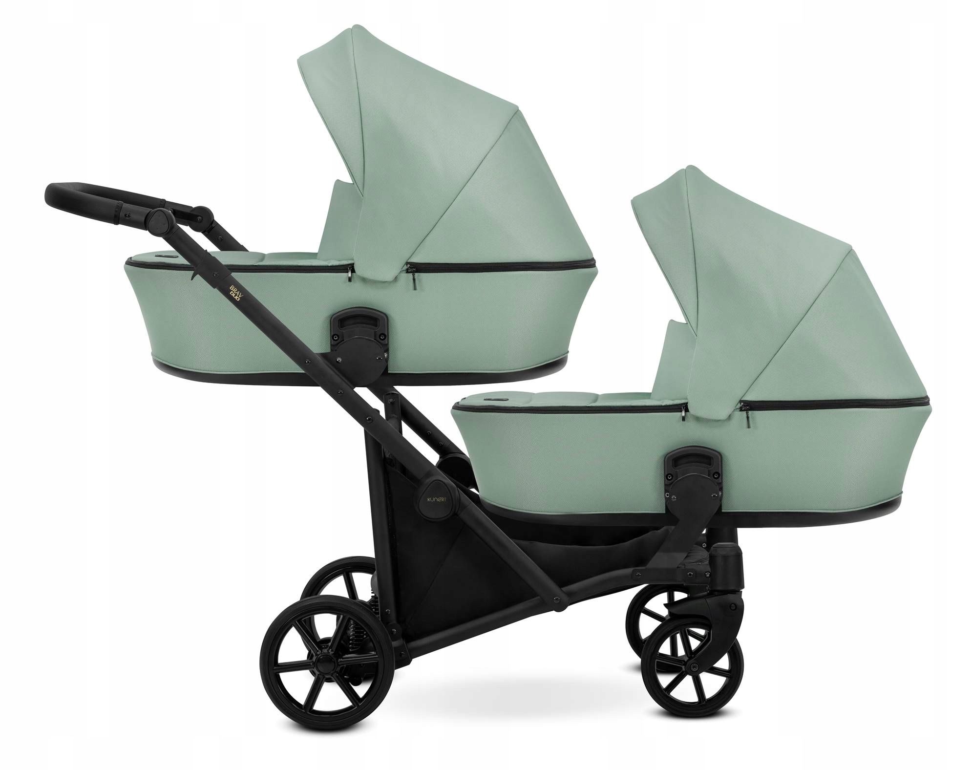  Kunerts brav duo dvīņu ratiņi 4in1 02 graphite | isofix i auto sēdekļi