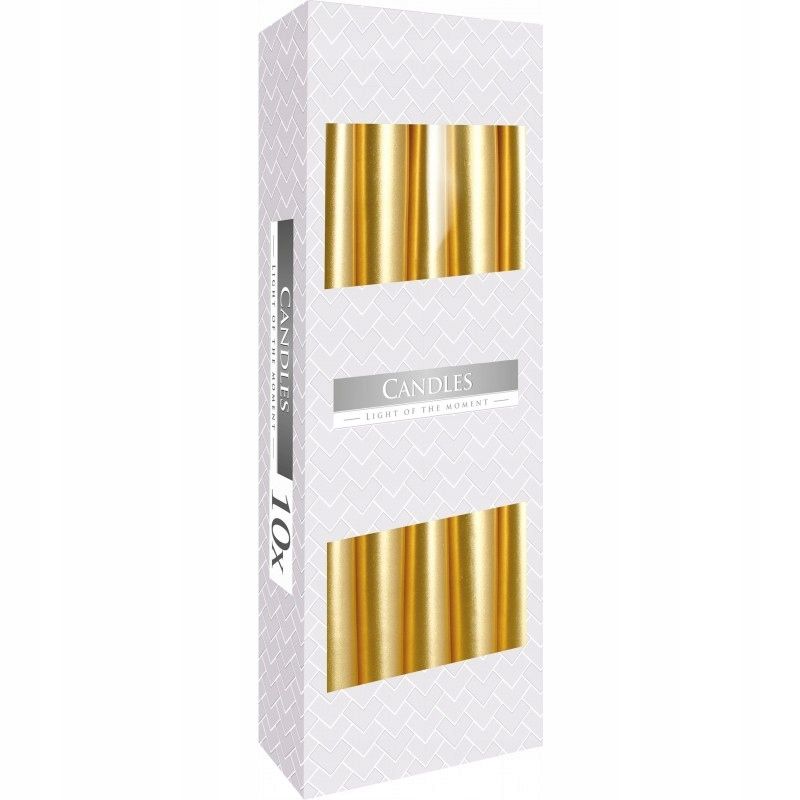  Shining cylindrical 10cm/1szt candle tuner advent decoration white pearl