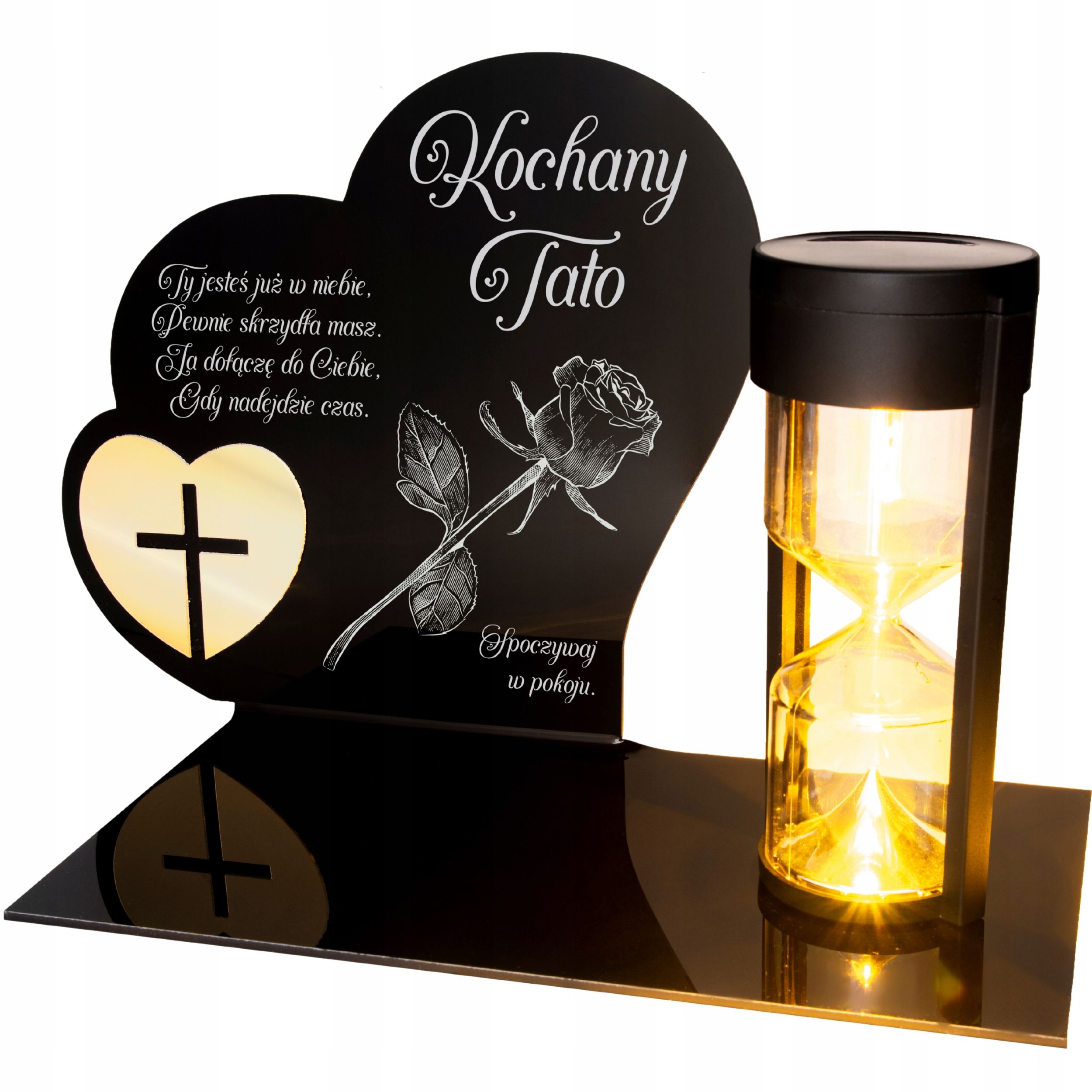  Hrobová svíčka solárium s rytinou věčný žárovka led lampa soška pro tátu