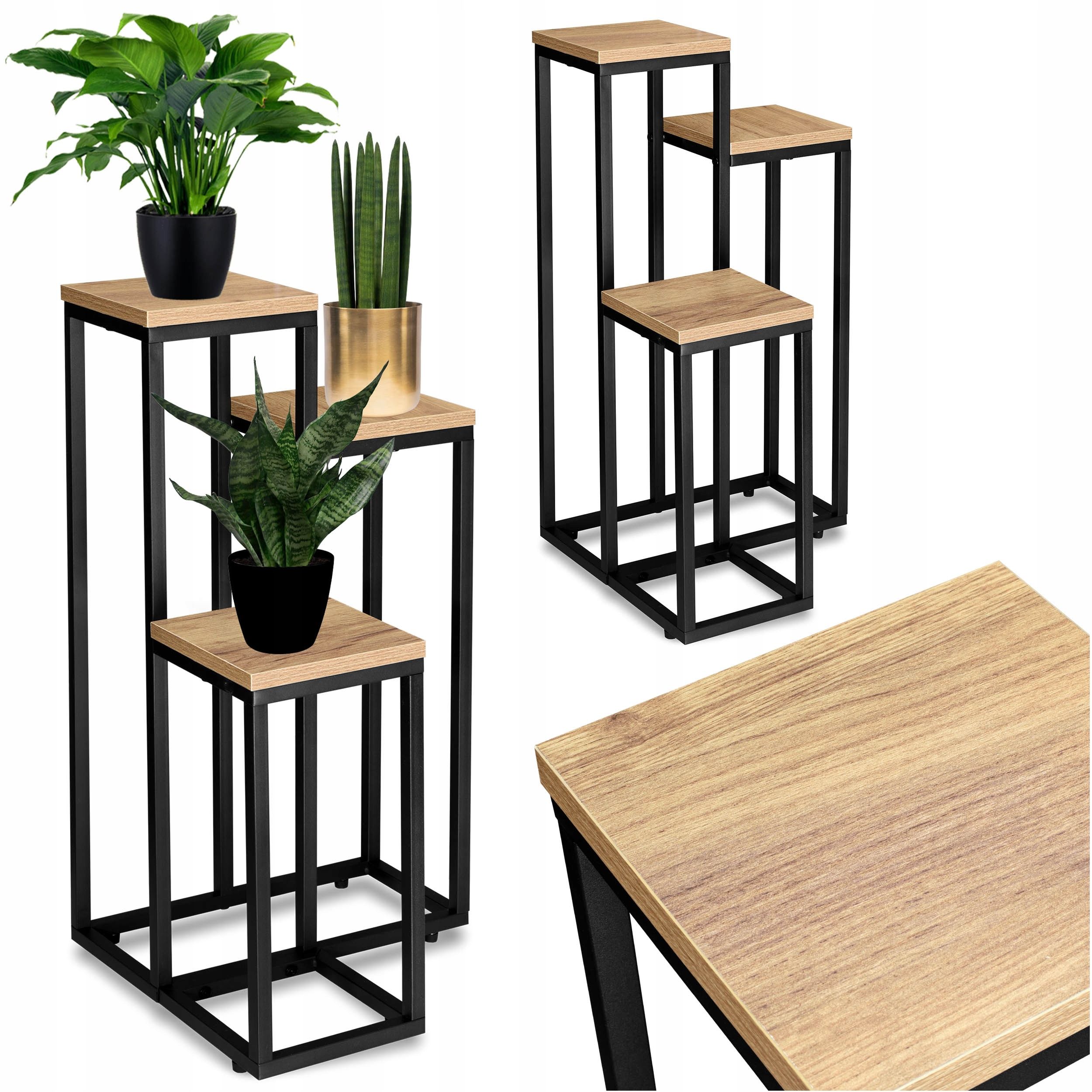  Stovas gėlėms stovintis lentynėlė industrial gėlių stovas metalinis kaimiško stiliaus lofto stiliaus