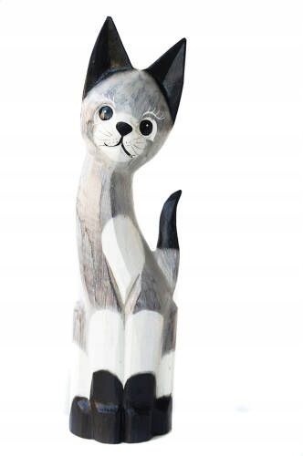  Katze kätzchen holzfigur wunderschön einzigartig dekoration oder geschenk 30cm