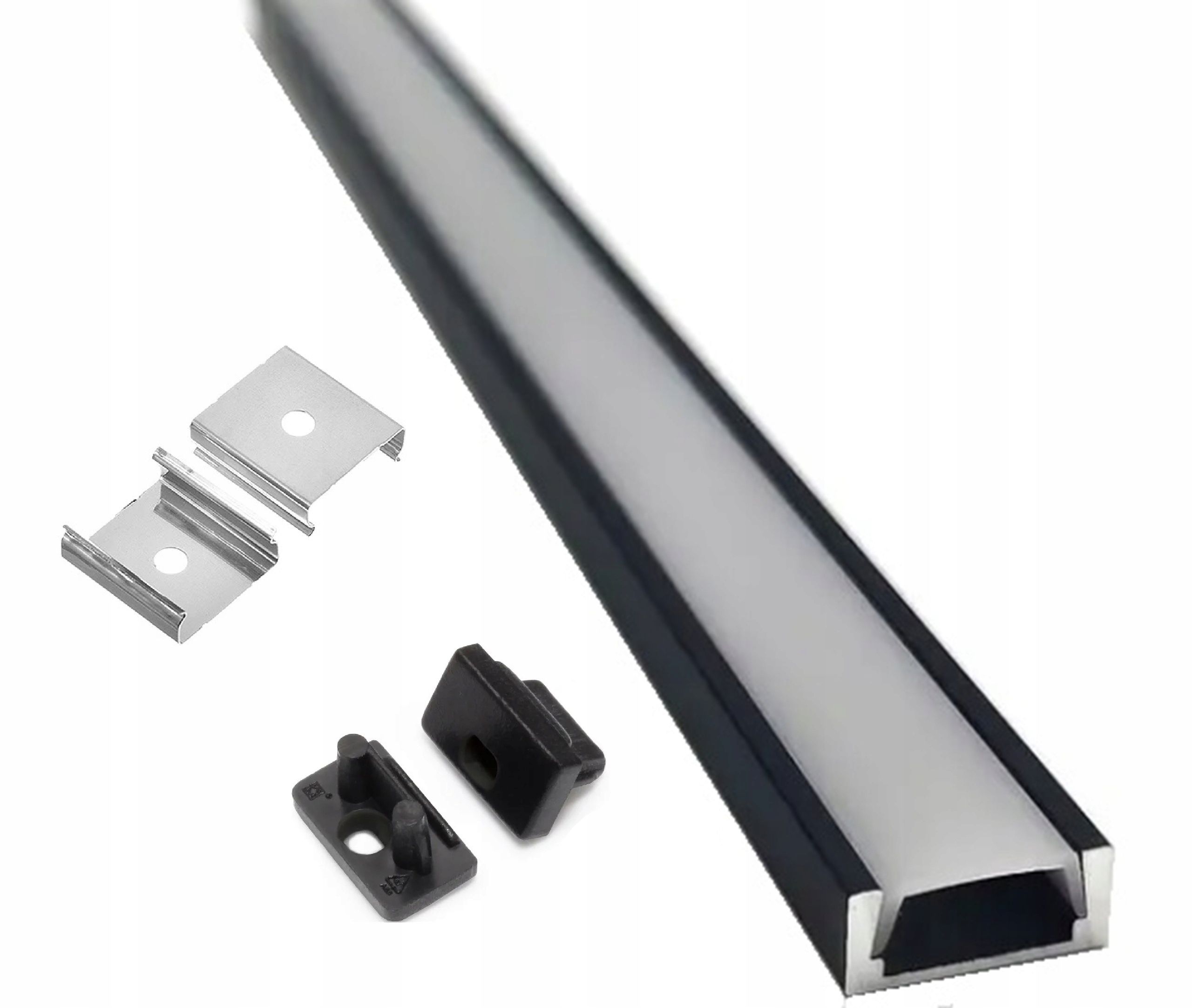  Alumiiniumprofiil led ribad must nurgeline alu 1m + kiire kapuuts