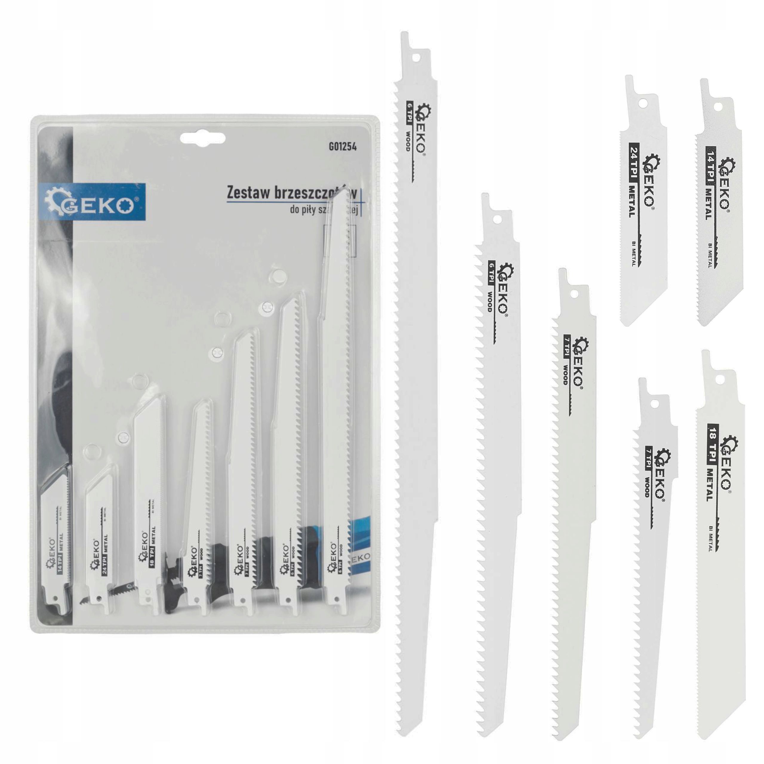  Geko saw blade set i accessories - renowatora 6 parts g01256