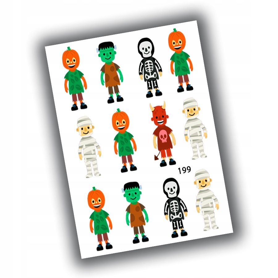  Aufkleber halloween für kinder 7,5x10,5 n203