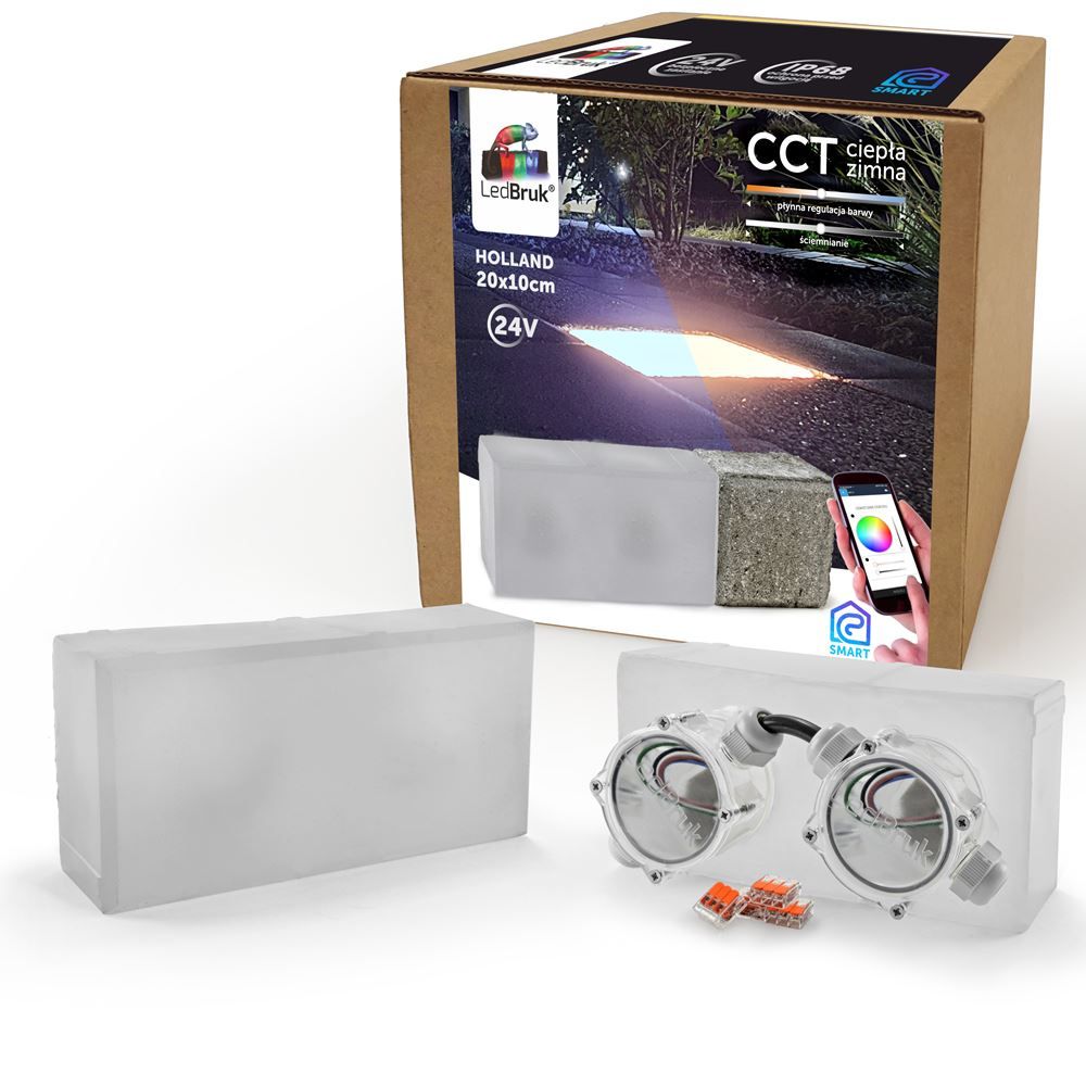  8x ledbruk gaismas bloki led holland 20x10 24v cct bc 2700k bz 6500k
