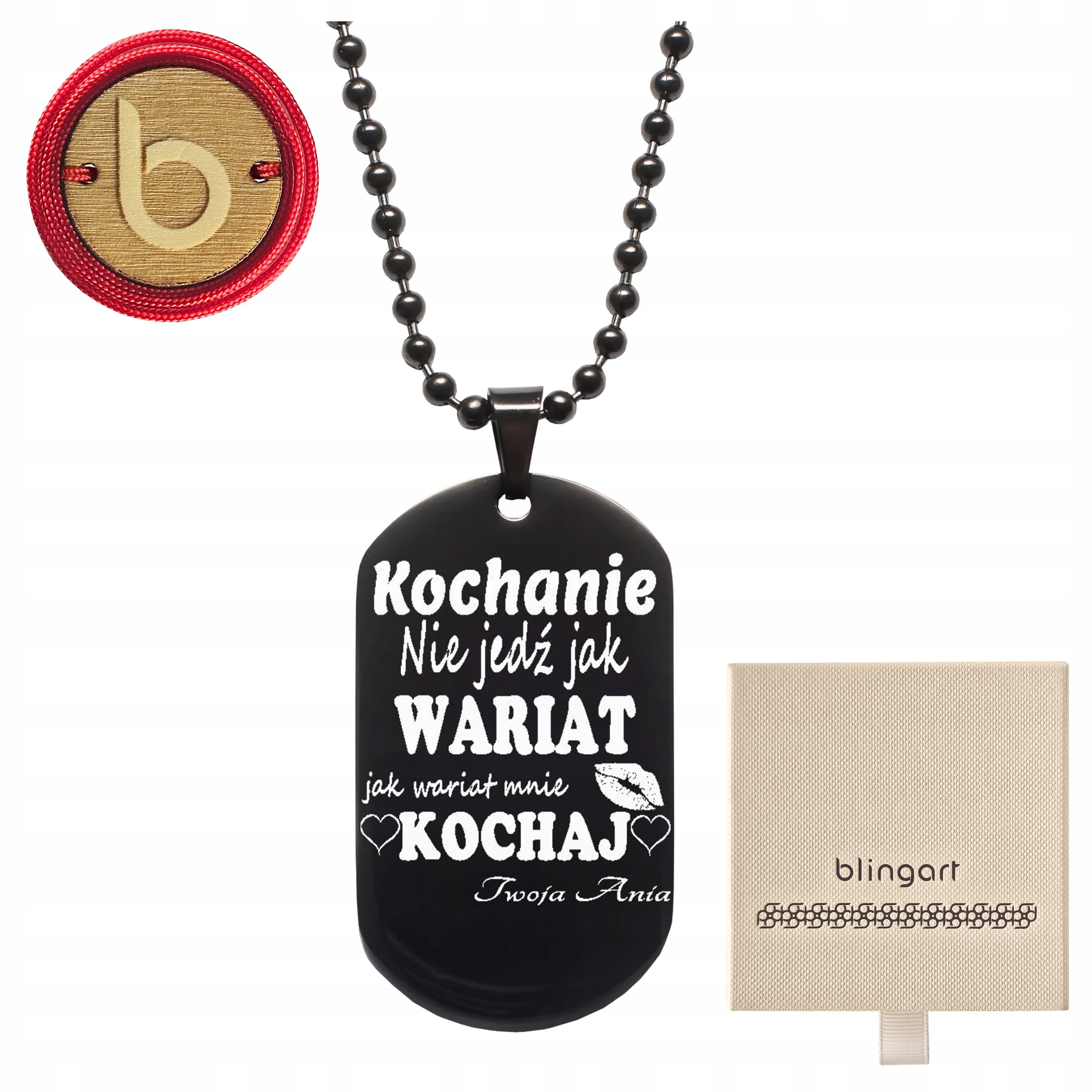  Náhrdelník s krížikom samec chirurgická oceľ čierny tkanie rytina blingart