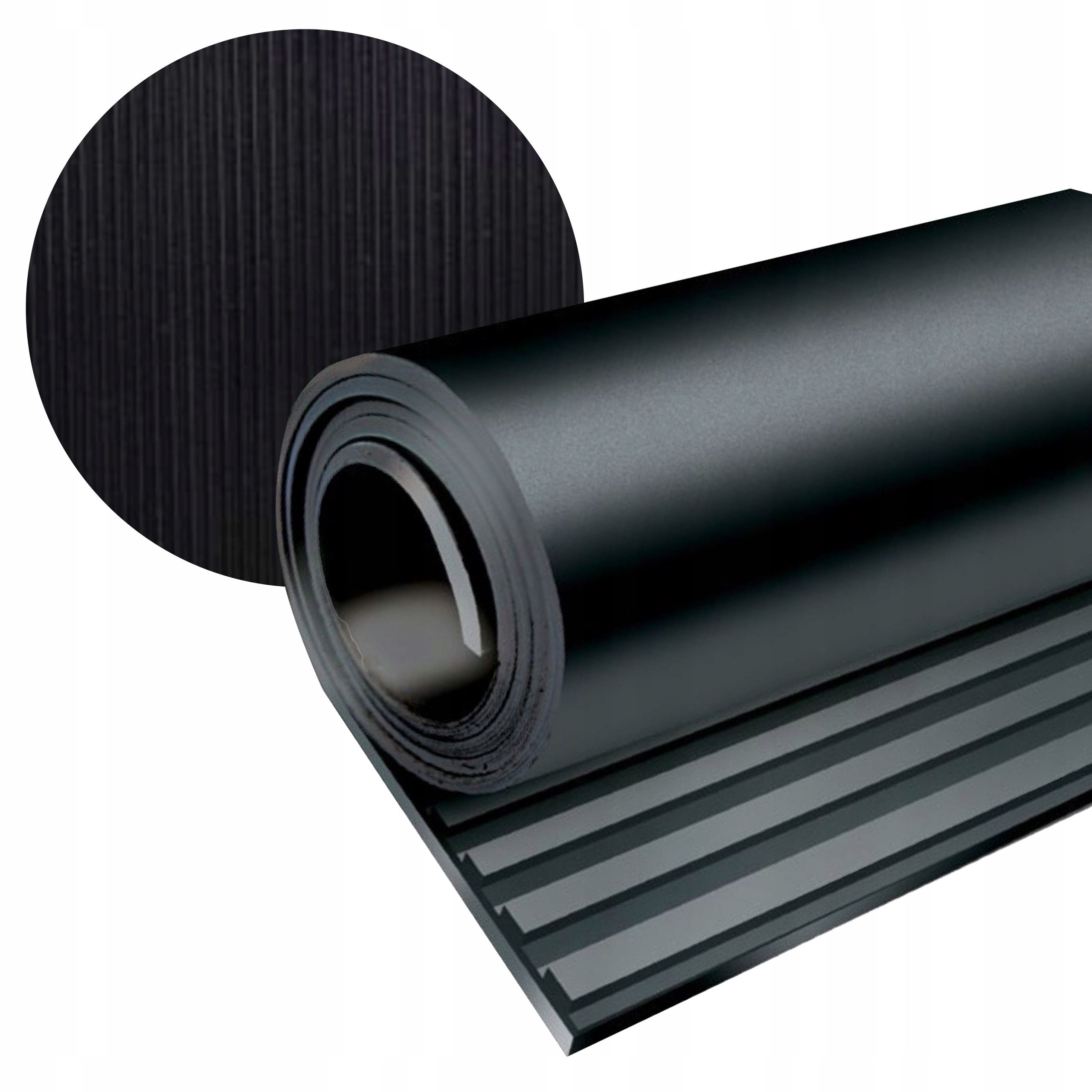  Gumové koberce s drážkami szary 3 mm x 1200 mm