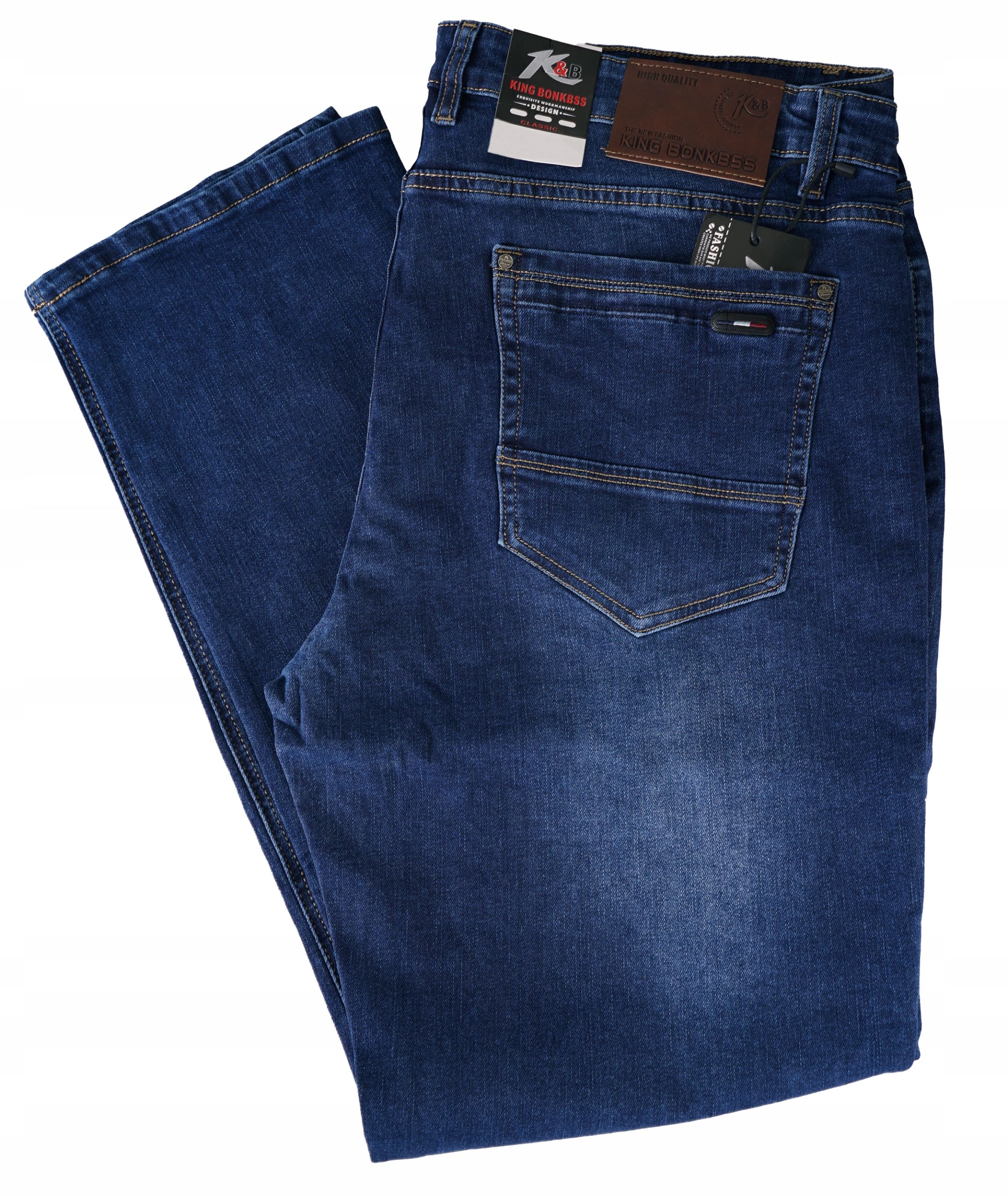  Jeanshosen für herren sarol dunkelblau jeans klassisch w33 l32 gürtel 86-92