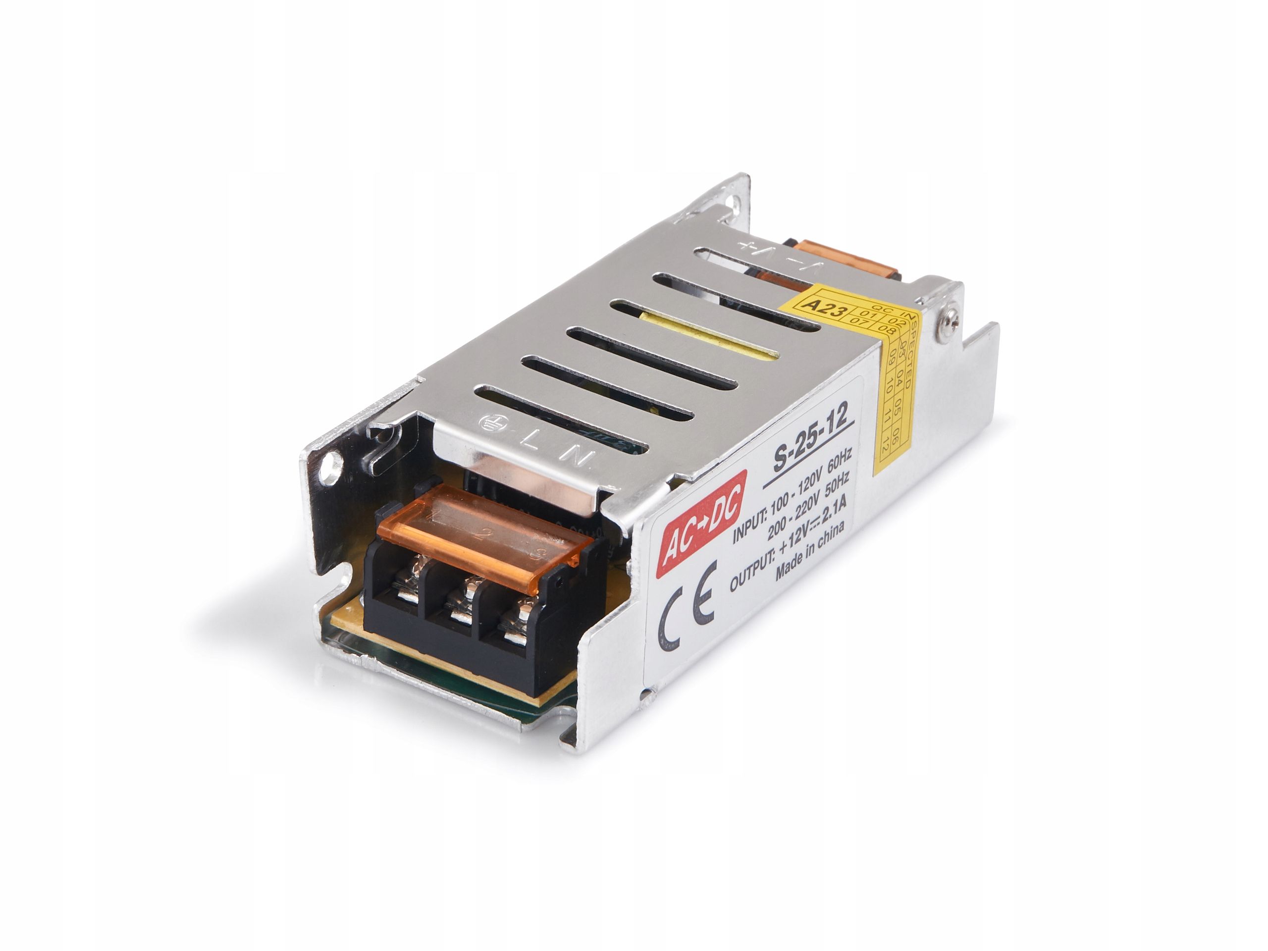  Maitinimo šaltinis 12v 120w 10a ip20 slim led juostoms, cctv