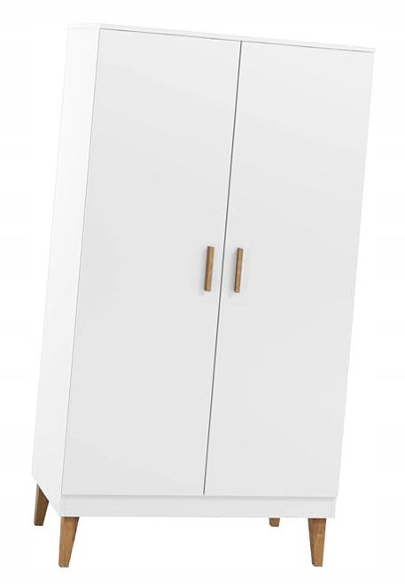 Vaikiška spinta baltas = 90 cm stalčiai dviejų durų