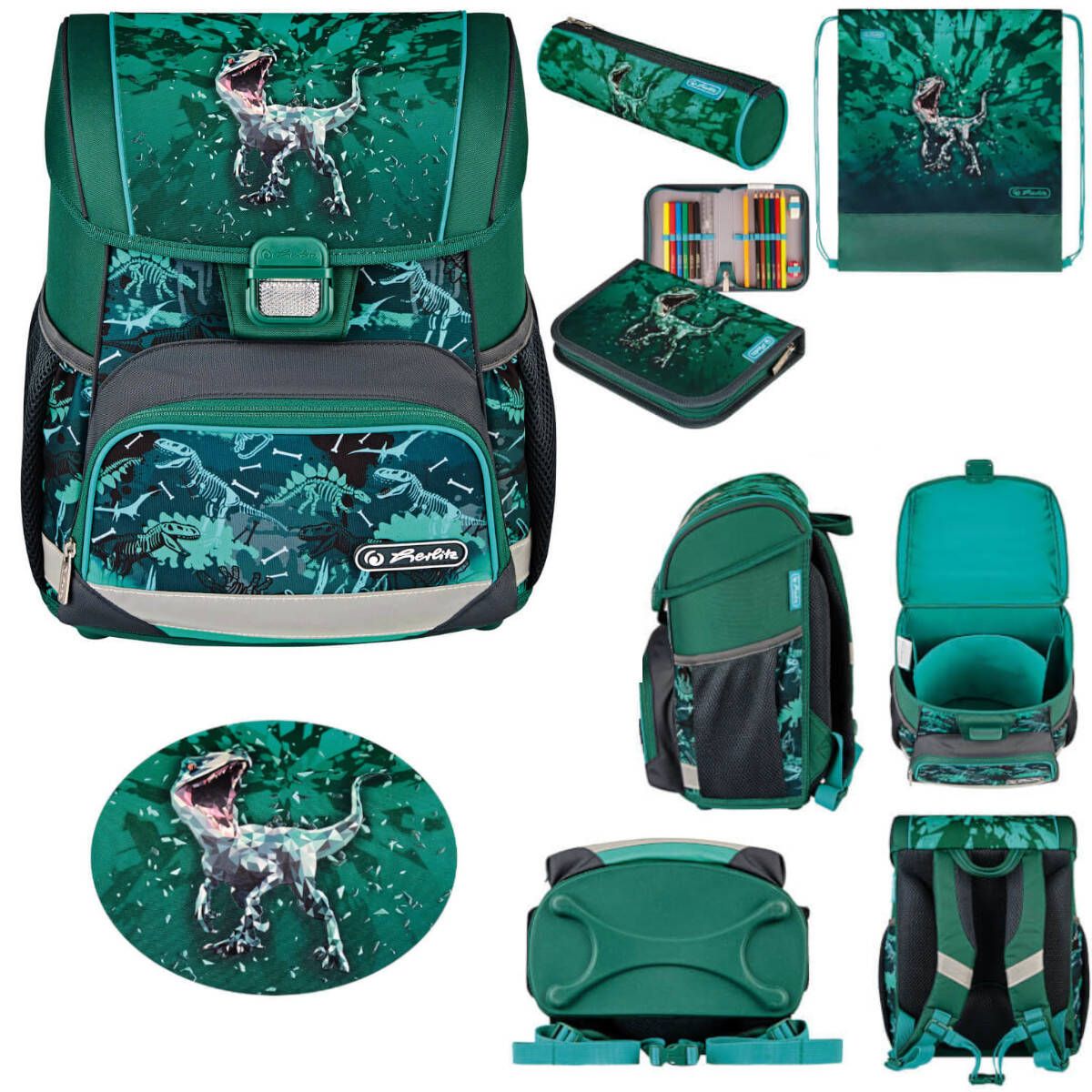  Set school backpack school backpack loop + funky horse horse 6-9 years herlitz