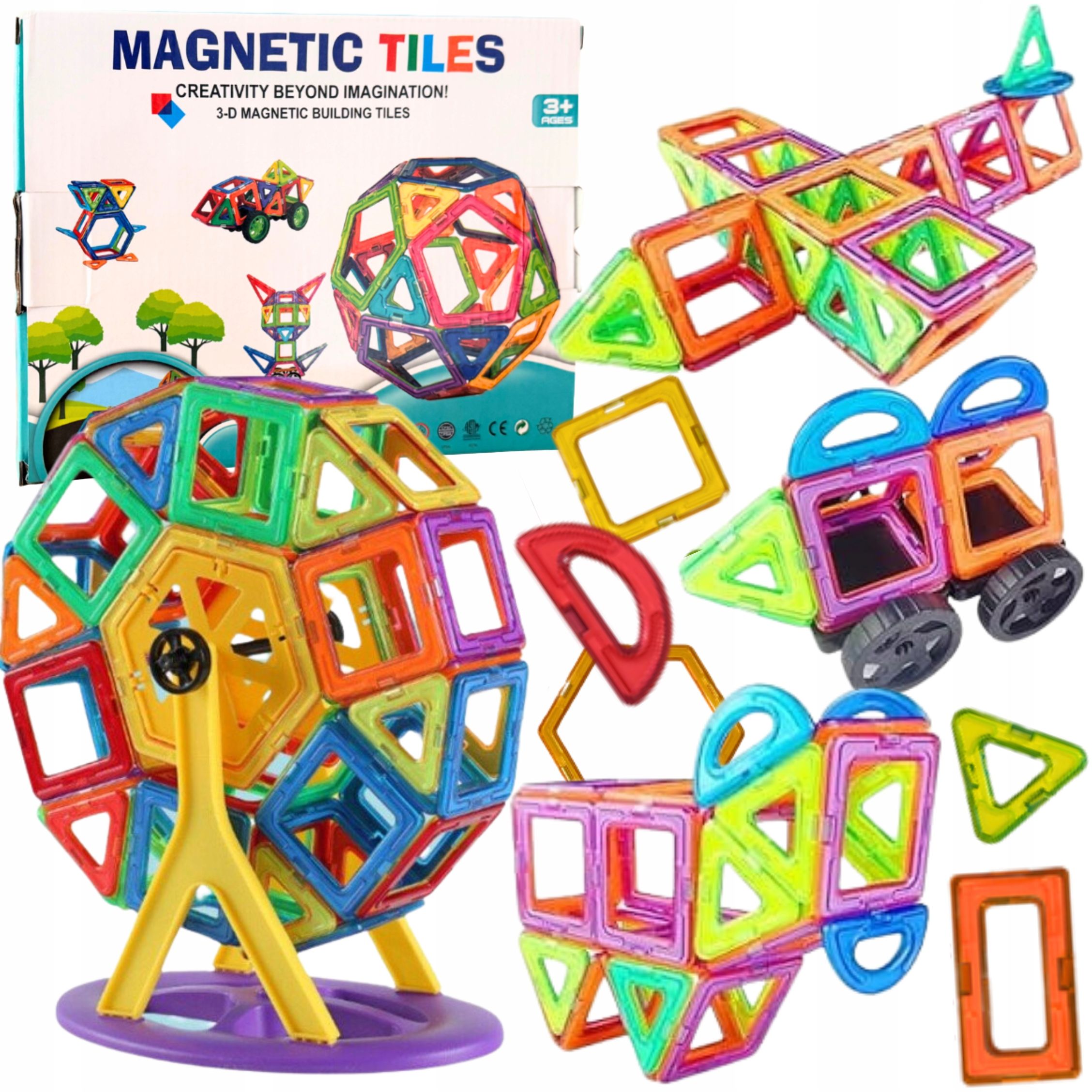  Magnetické bloky kocky 3d 2x2 stavebníctvo kocky množina 100 el.