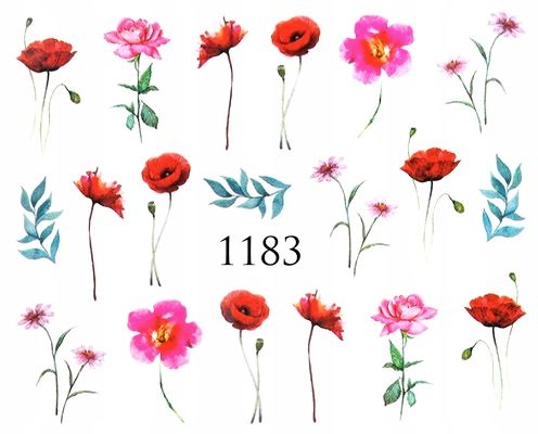  Pavasaris ūdens nagu uzlīmes nagiem manikīrs zieds, ūdensroze - 292