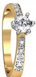  Lieliski gredzens ar izcili 0,44 ct -50% id