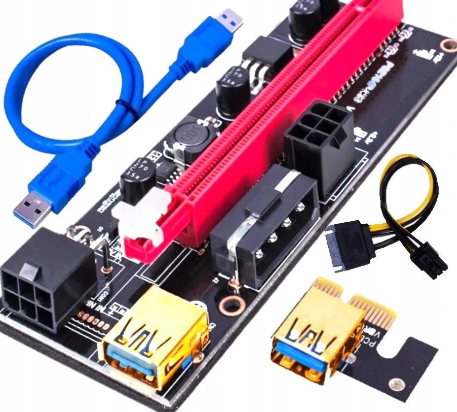  Cable atx 24pin psu 3 power sources add2psu riser
