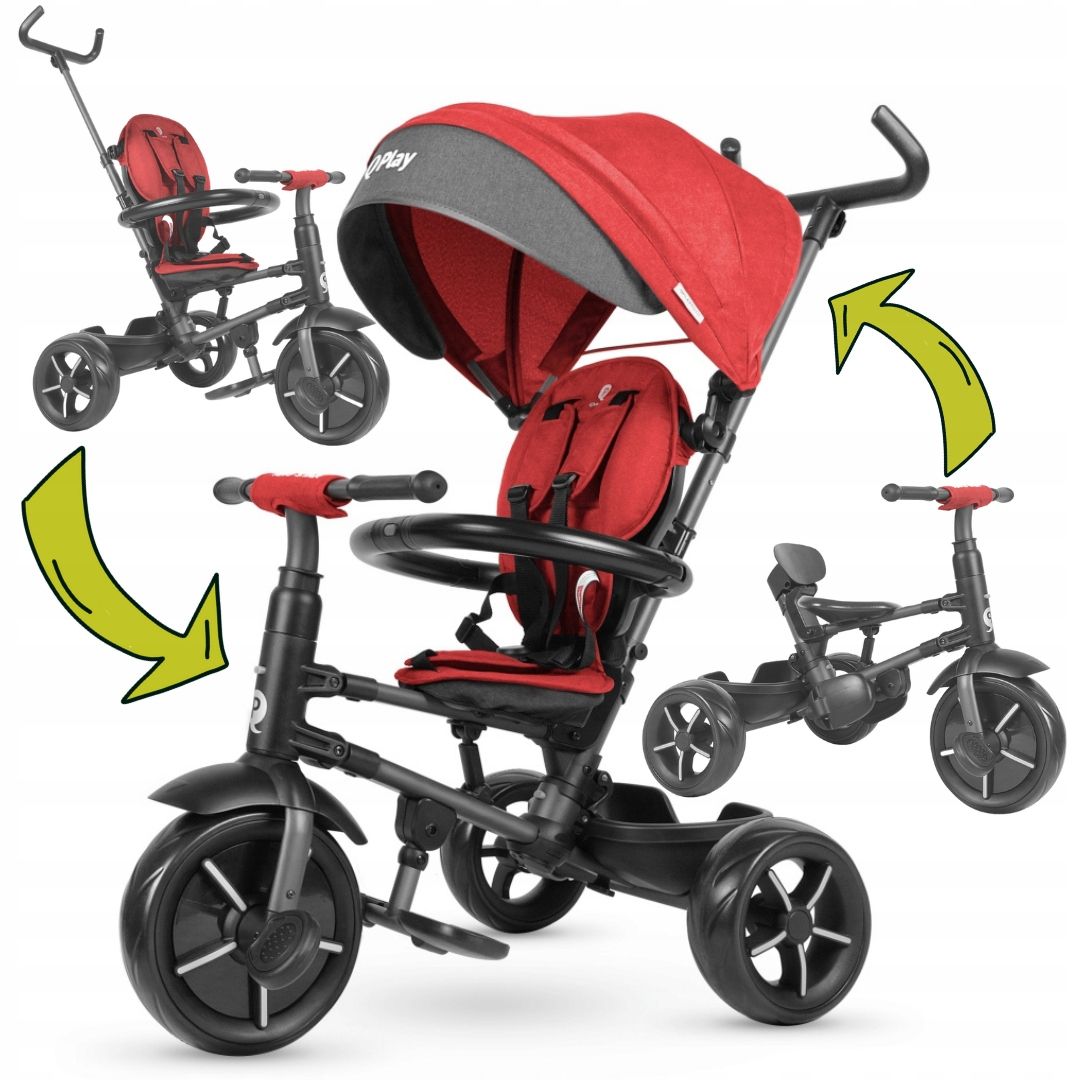  Tricycle 3in1 pusher stroller for children rito star qplay grey