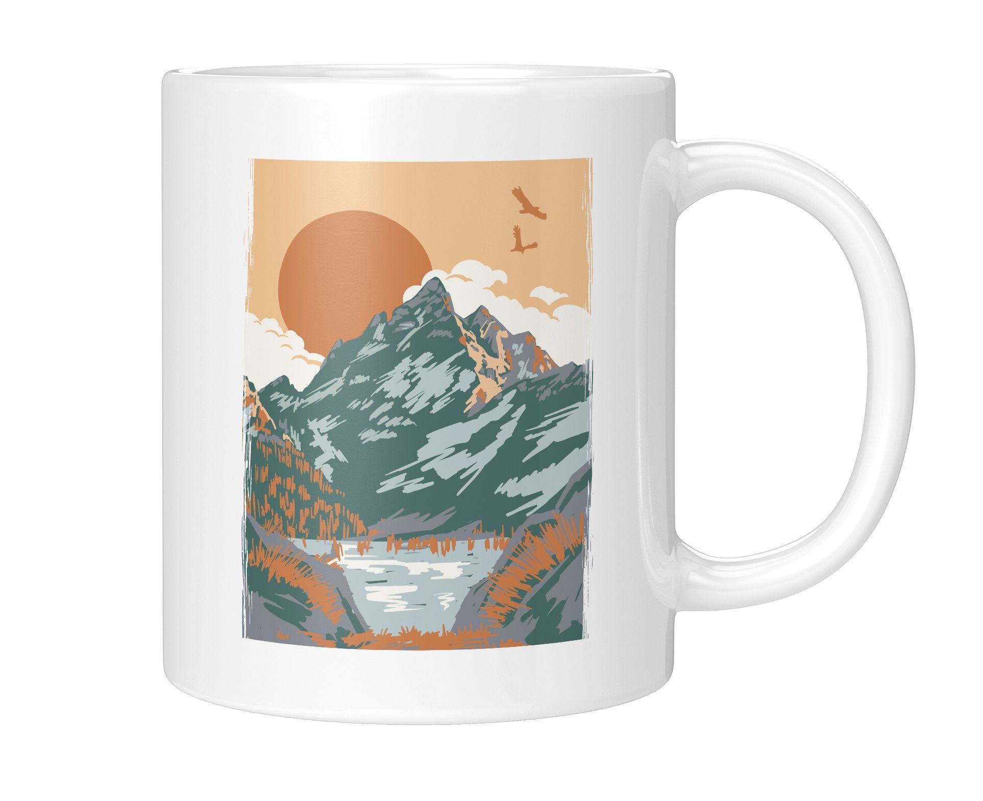  Keramikbecher 330 ml sommer sanduhr