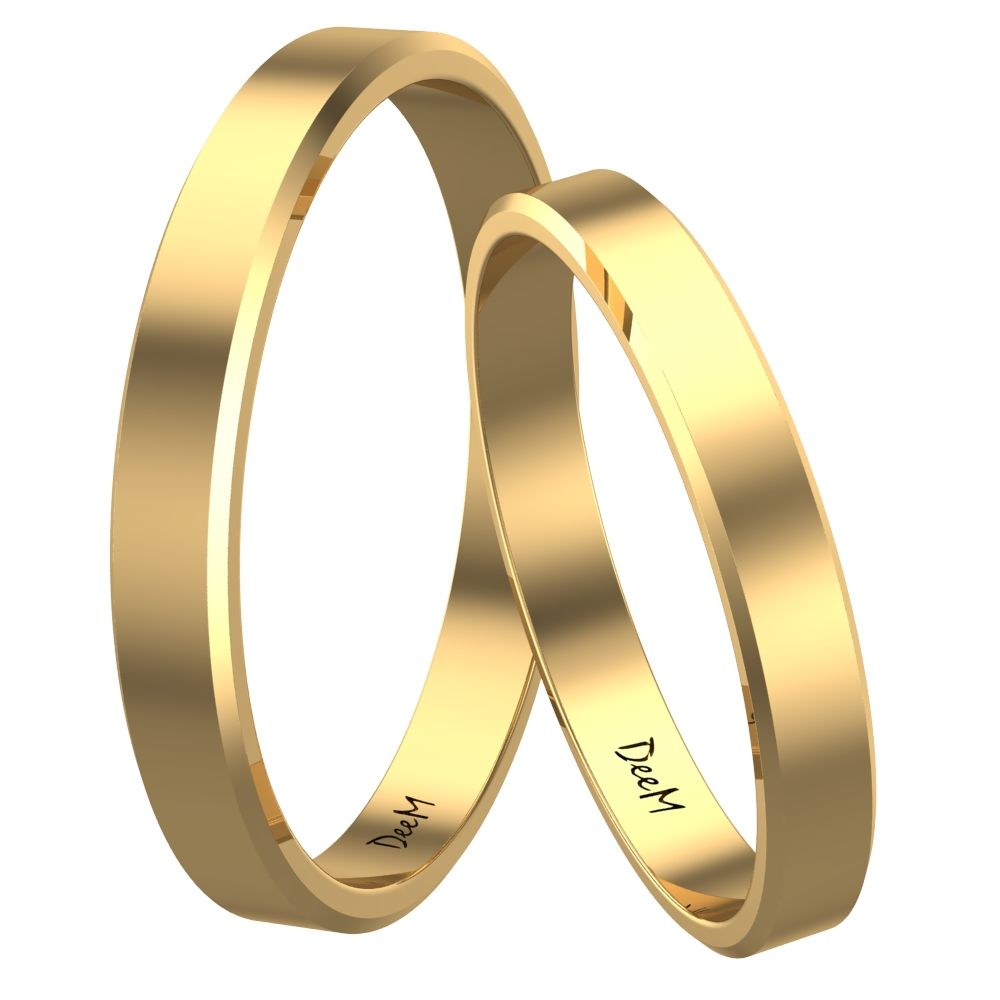  Klassisch trauring aus gold prüfen 585 flach 3 mm + diamant kostenlos + gravur