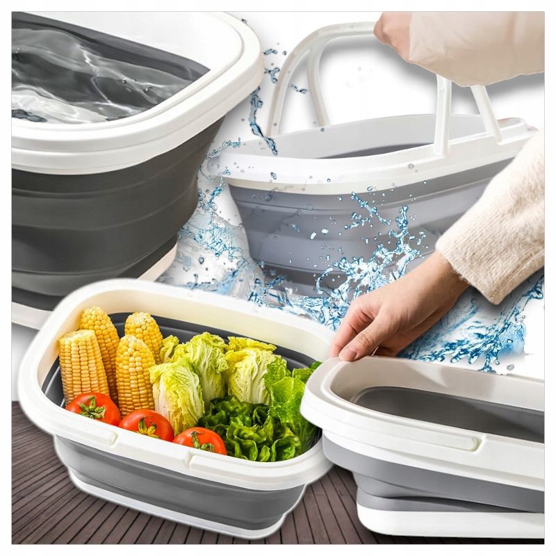  Silicone collapsible bowl large 25l laundry bag foldable
