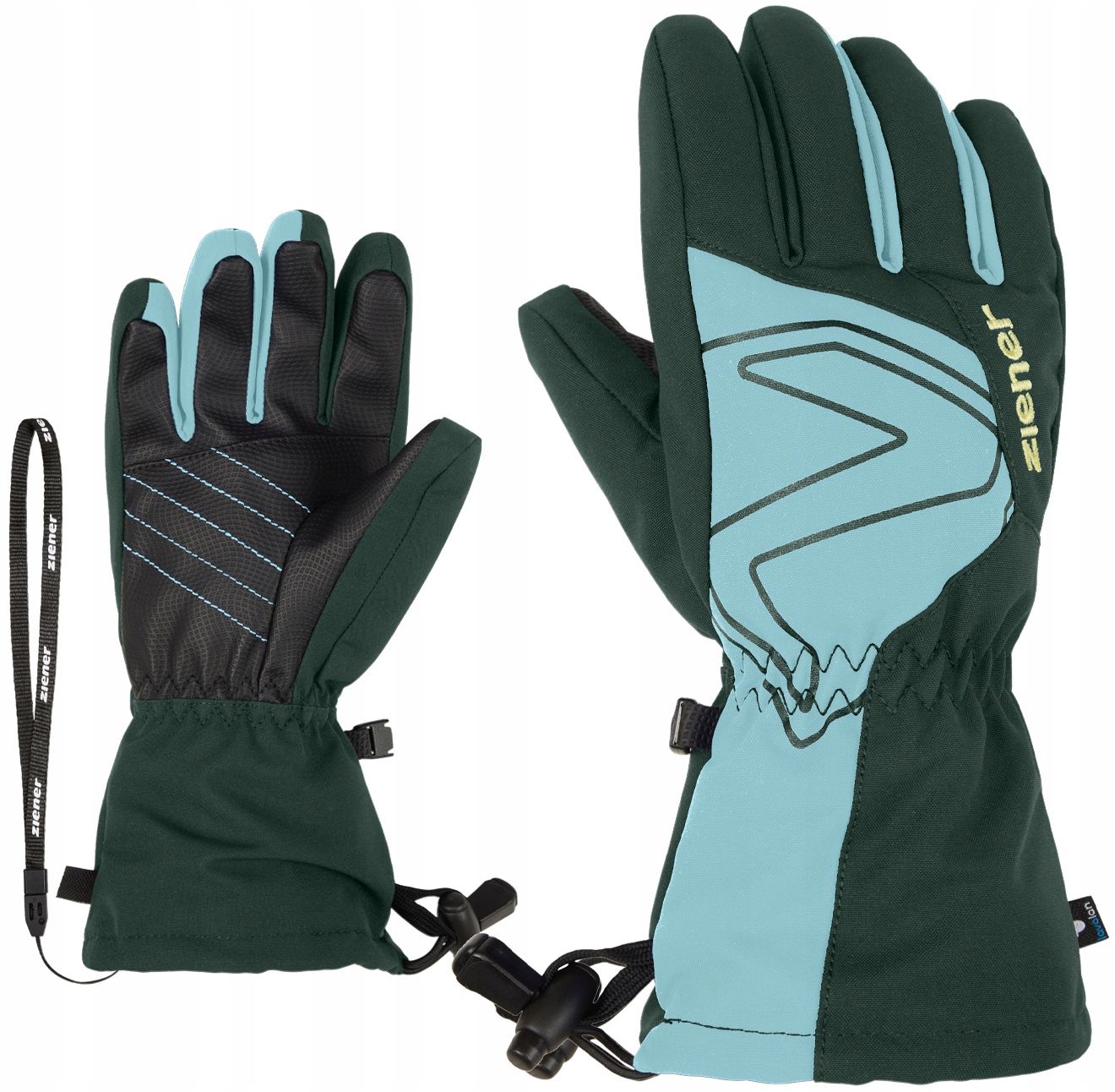  Slidinėjimo pirštinės ziener laval as aw pusiau teal crystal 5.5