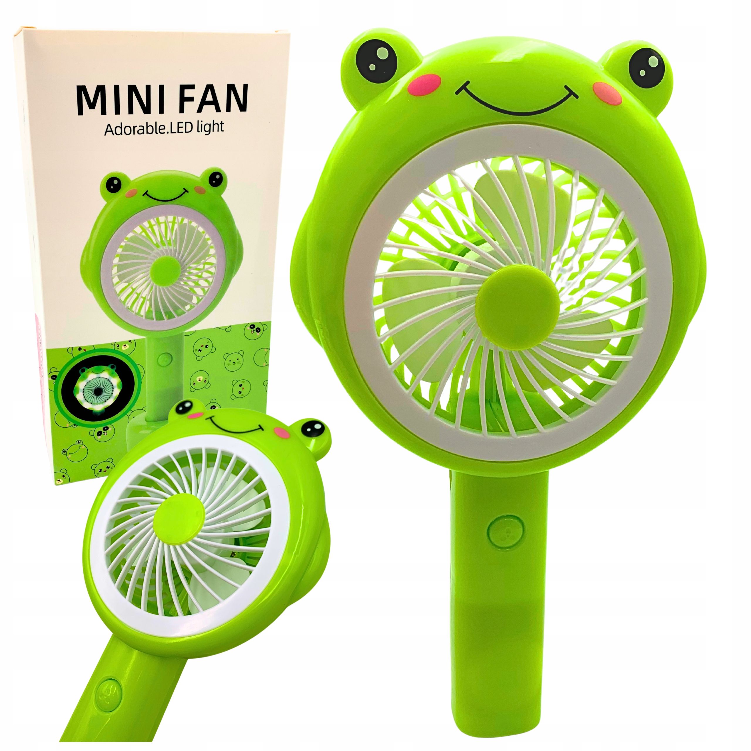 Mini ventilátor ventilátor manuál žabka zložený bezdrôtový zaba usb