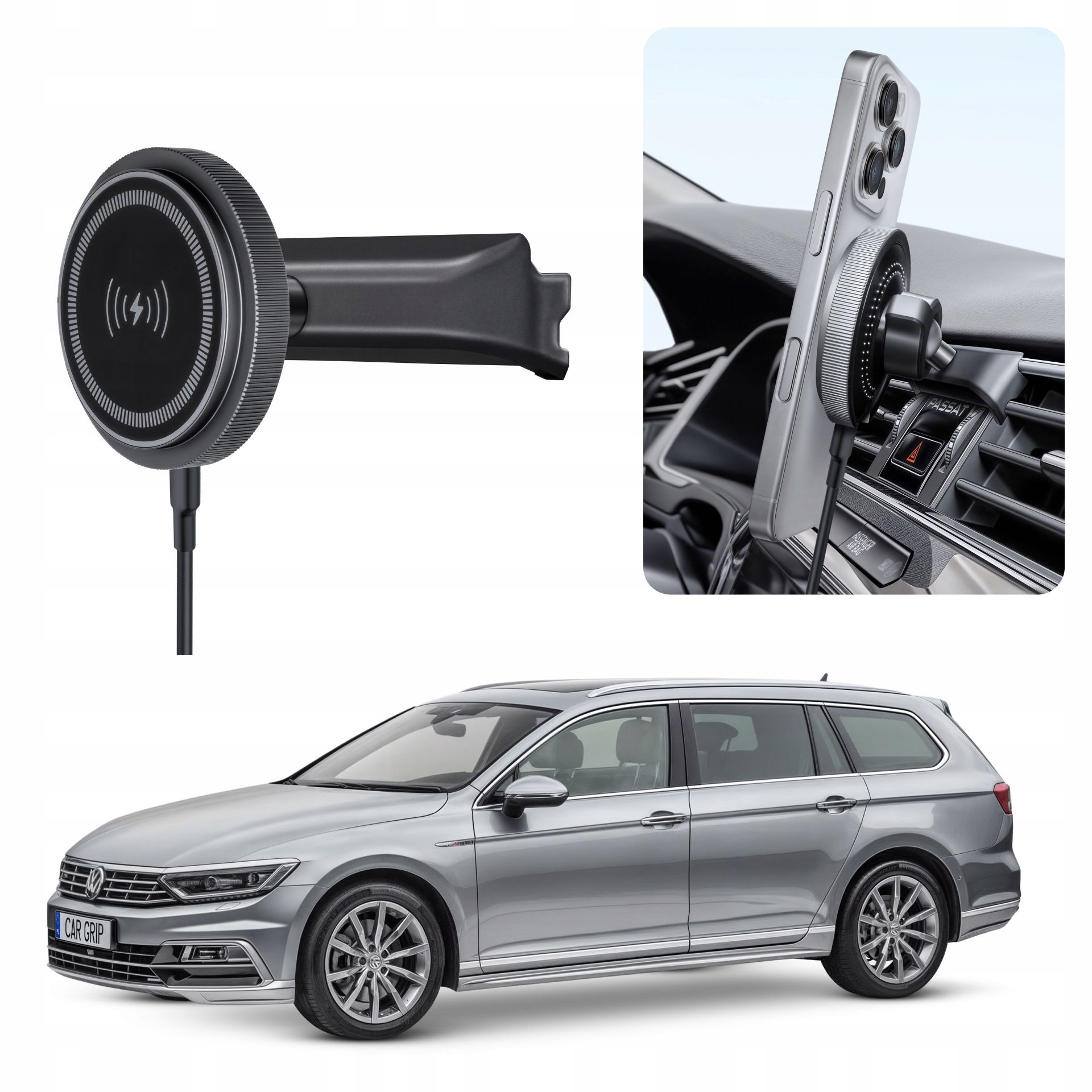  Gravitatsiooni hoidja koos laadimisega qc 3.0 mõeldud sisse vw passat b8 (2014-)