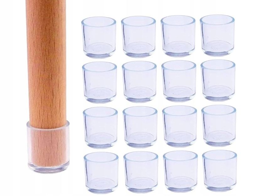  Ochranné kryty pro nohy židle nábytek silikon plstěný 12-16mm 16 ks.