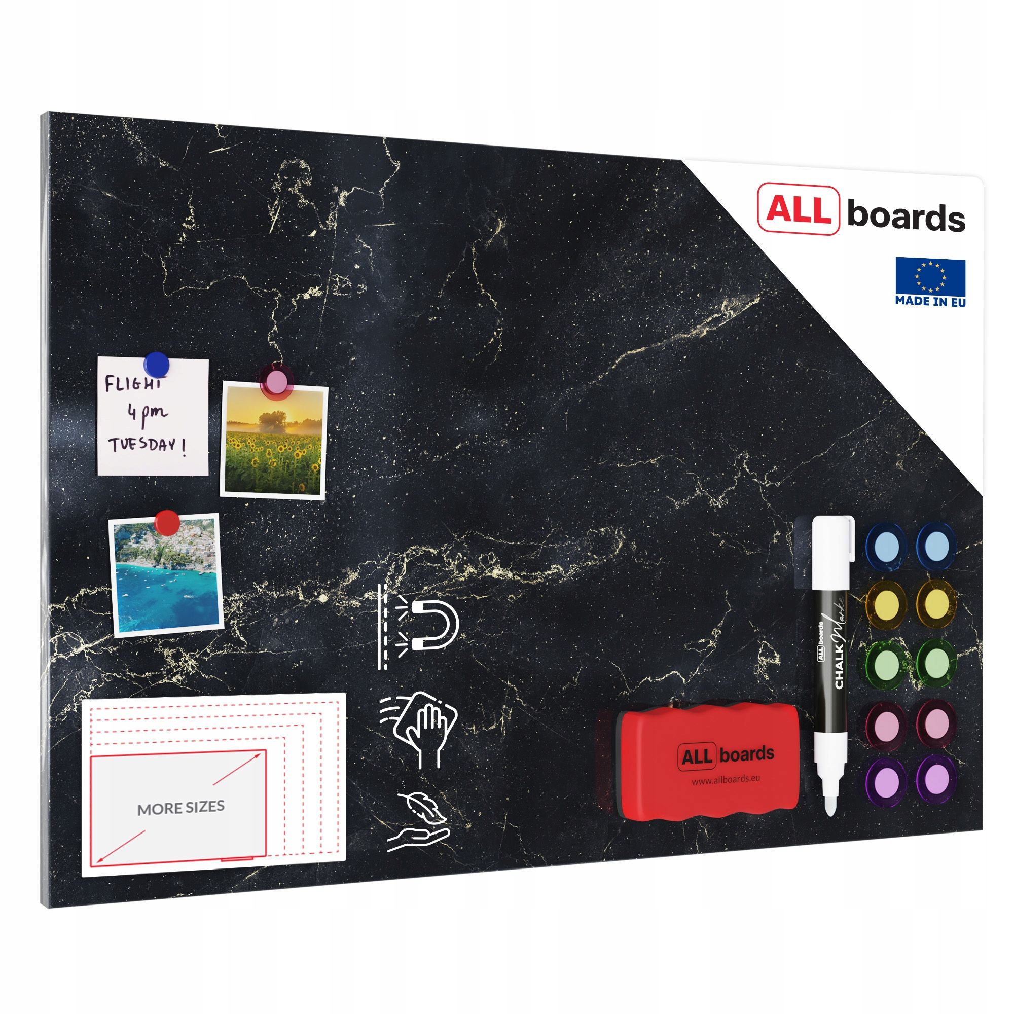  Dēlis magnētisks magnētiem metalboards, masīvkoka 90x60 cm + bezmaksas dāvanas