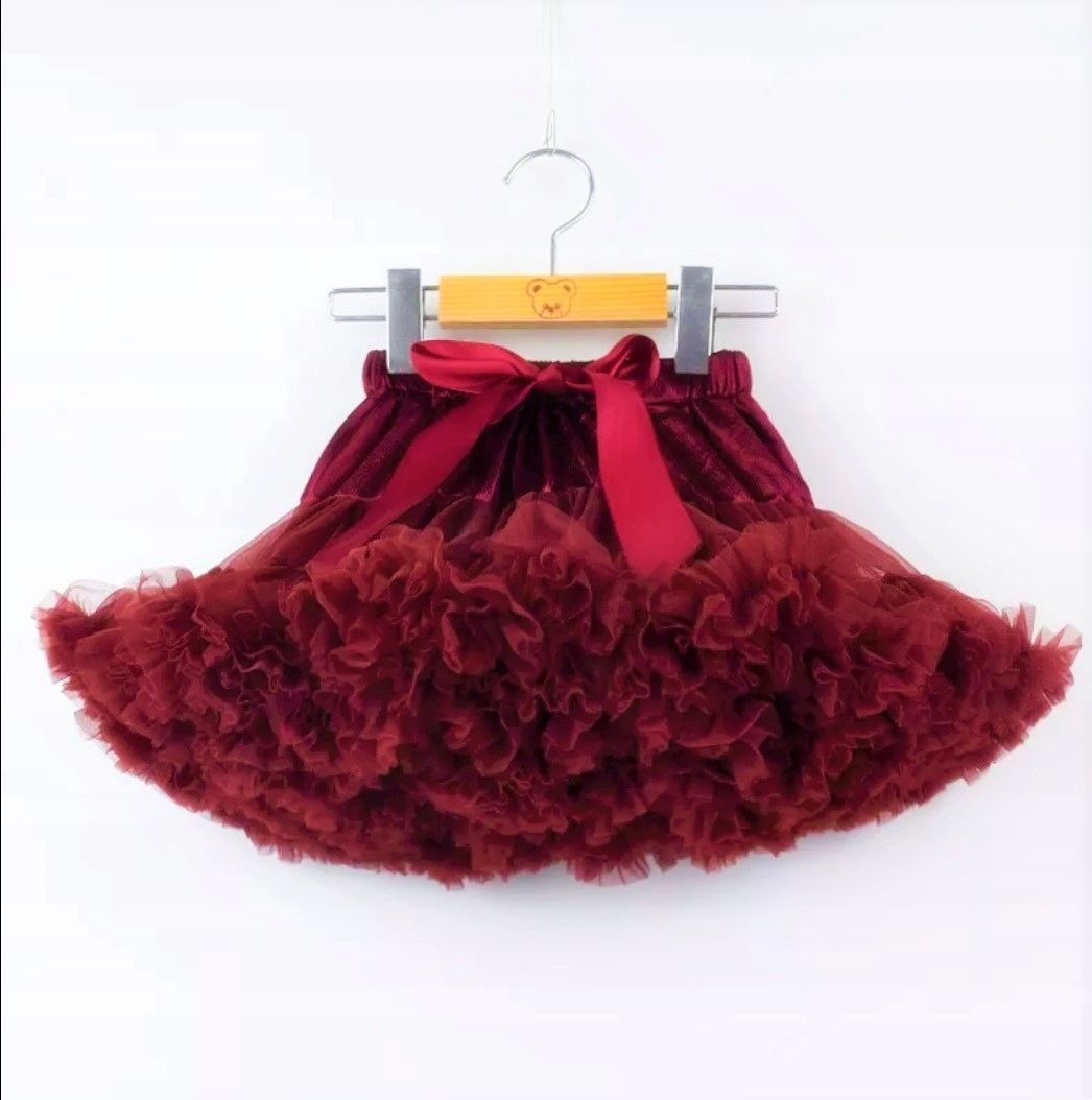  Tyl sukně 104 tutu pettiskirt načechraný rozowa fuchsie s v záhybech