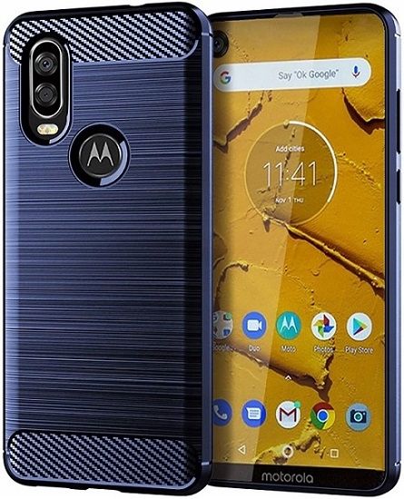  Šarvuotas dėklas carbon į motorola one vision stiklas
