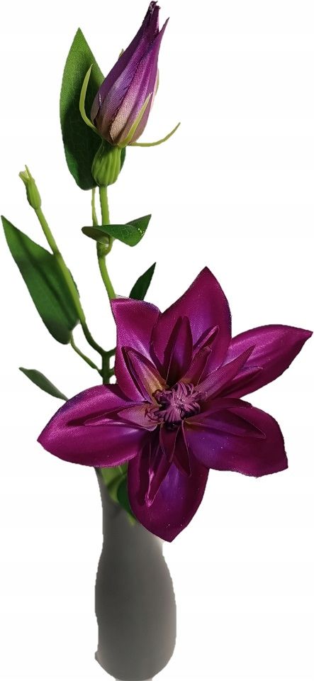  Flower artificial klematis dark purple 48cm flower leading - for wreaths