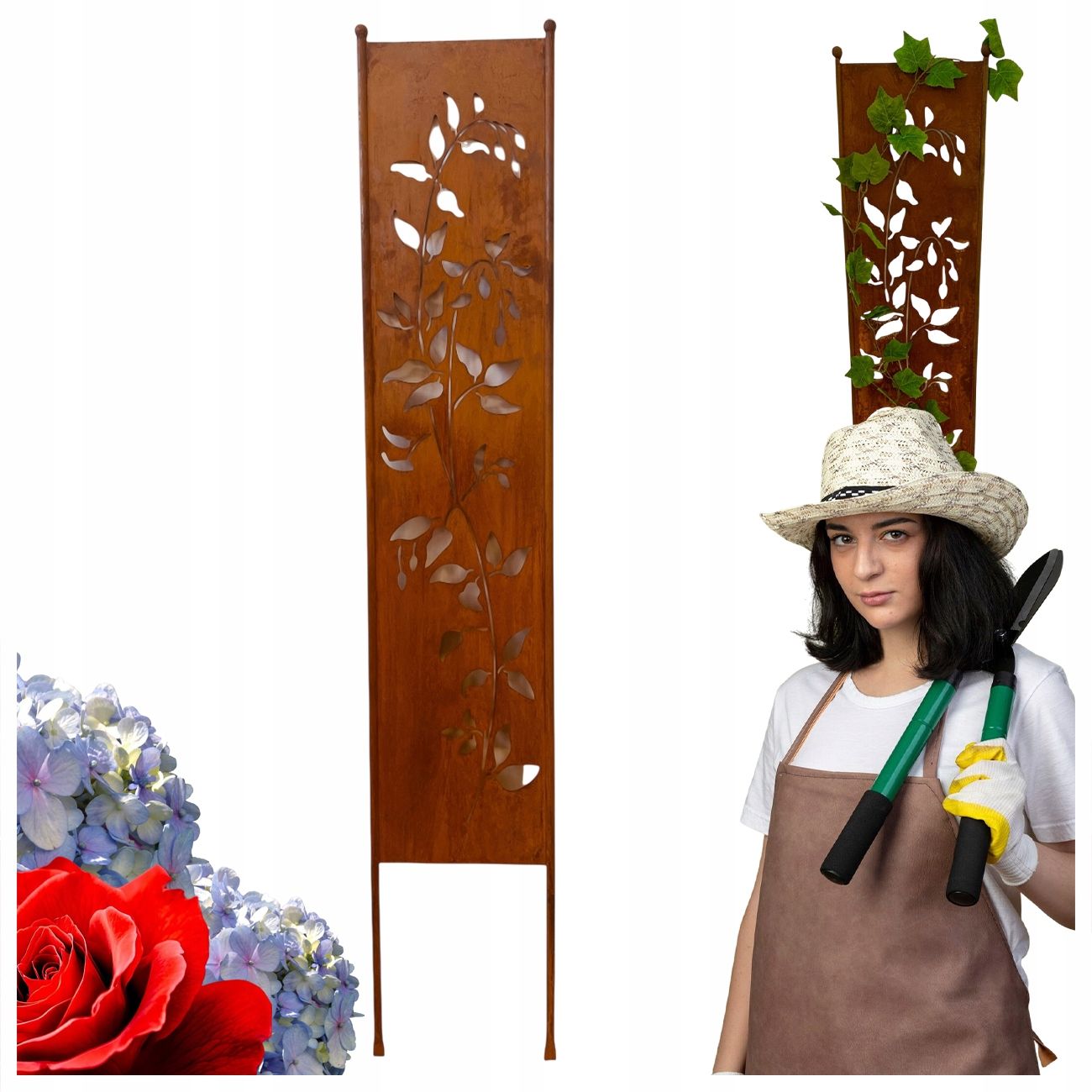  Podpora kov pro rostliny podporuje pergola obelisk žebřík 120 cm solidní