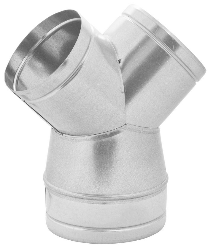  Trišakis redukcinis flexiva 125mm-2x100mm/90° montavimo dgp vamzdžiams cinkuotas