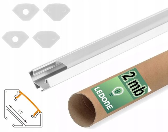  Kopa melns alumīnija profils atzina slim eco led sloksnēm 2m + kapuci