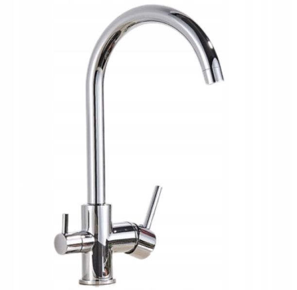  Třícestná kuchyňská baterie filtr solidní chrom