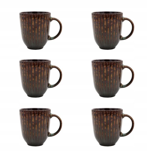  Patika stoneware meteors deserts krūzīte 350 ml 6 datoriem. piaskowo-niebieski