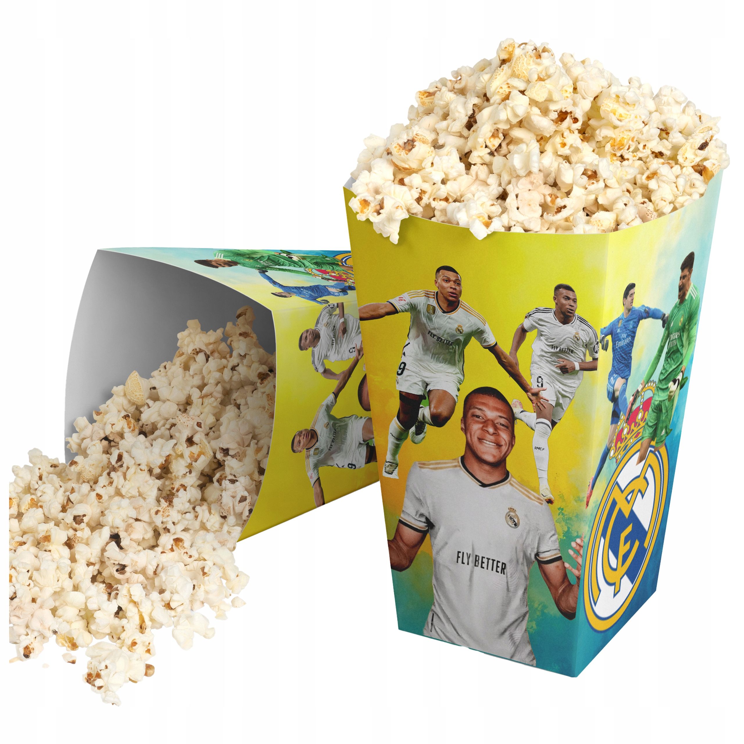  Popcorn boxes snacks football football footballer birthday 4pcs