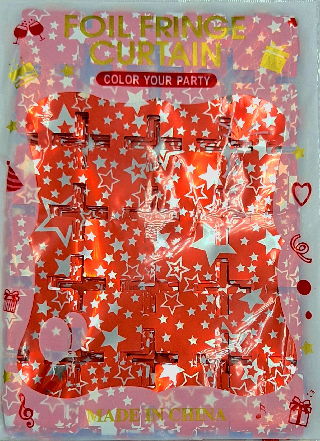  Závěs dekorativní zlatý závěs samolepící silvestr narozeniny karneval