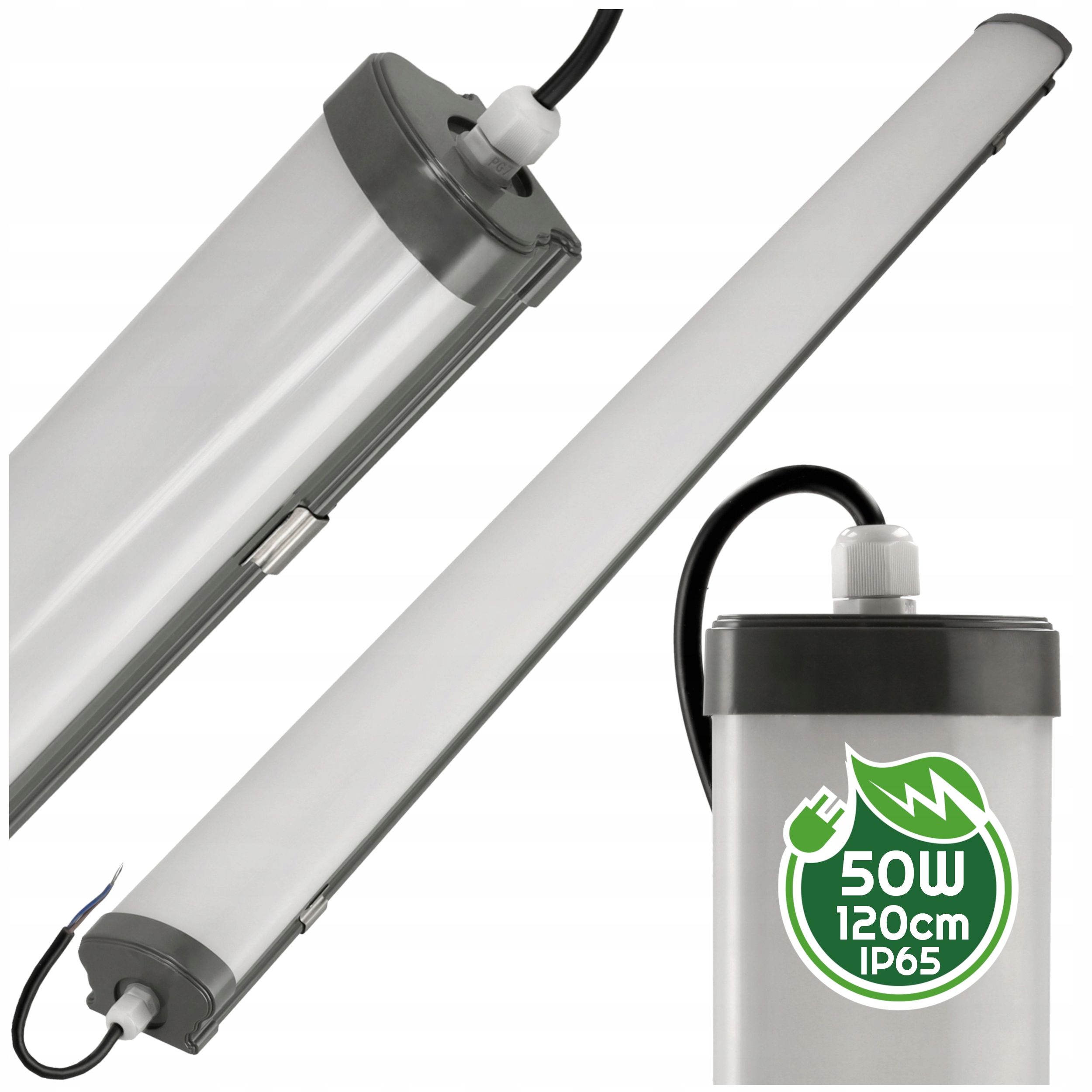  Led lempa 120cm hermetinė plokštė rėmas 36w ip65 garažui dirbtuvės 4500k