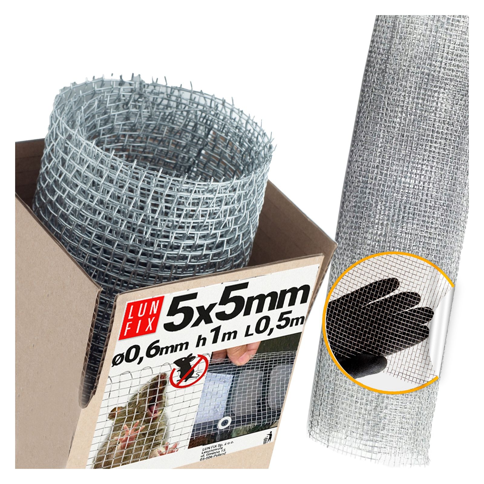  Tkaná sieťovina z nehrdzavejúcej ocele vlnité 5x5mm fi1mm harfa sito vetranie 0,5m2