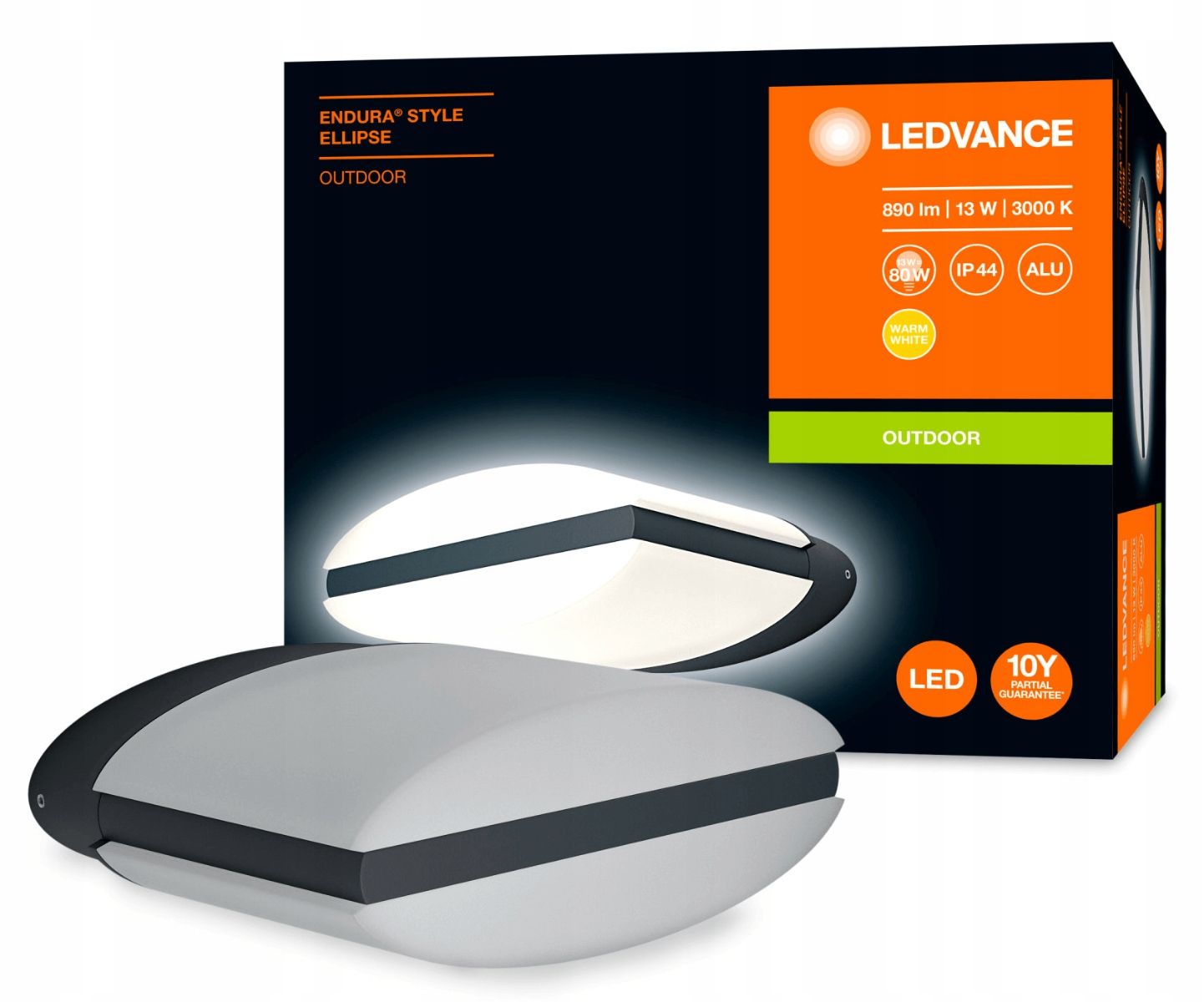  Fasado lempa led sieninė sodo sieninis šviestuvas judantis 13w 3000k ledvance
